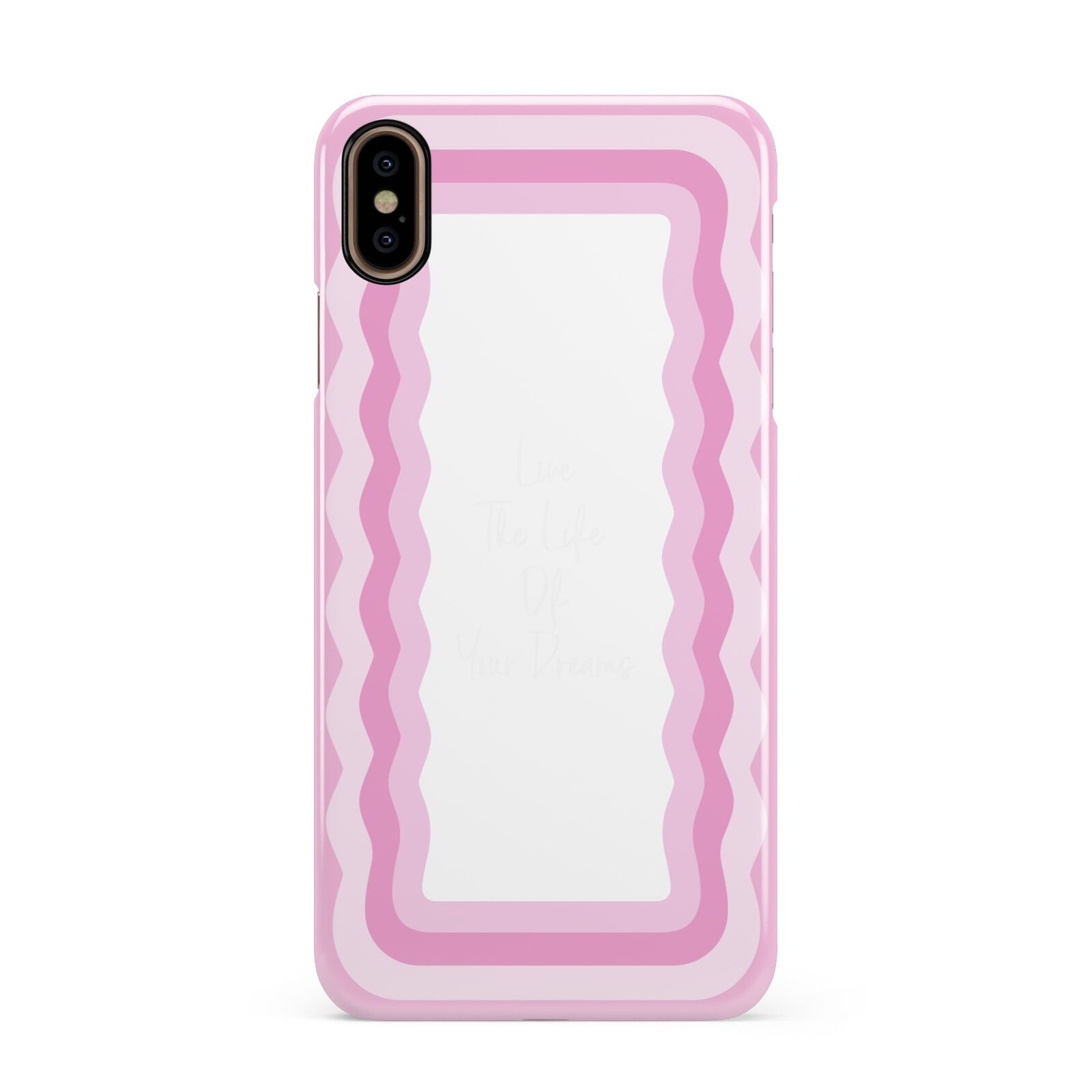 Pink Mirror Quote Apple iPhone Xs Max 3D Snap Case