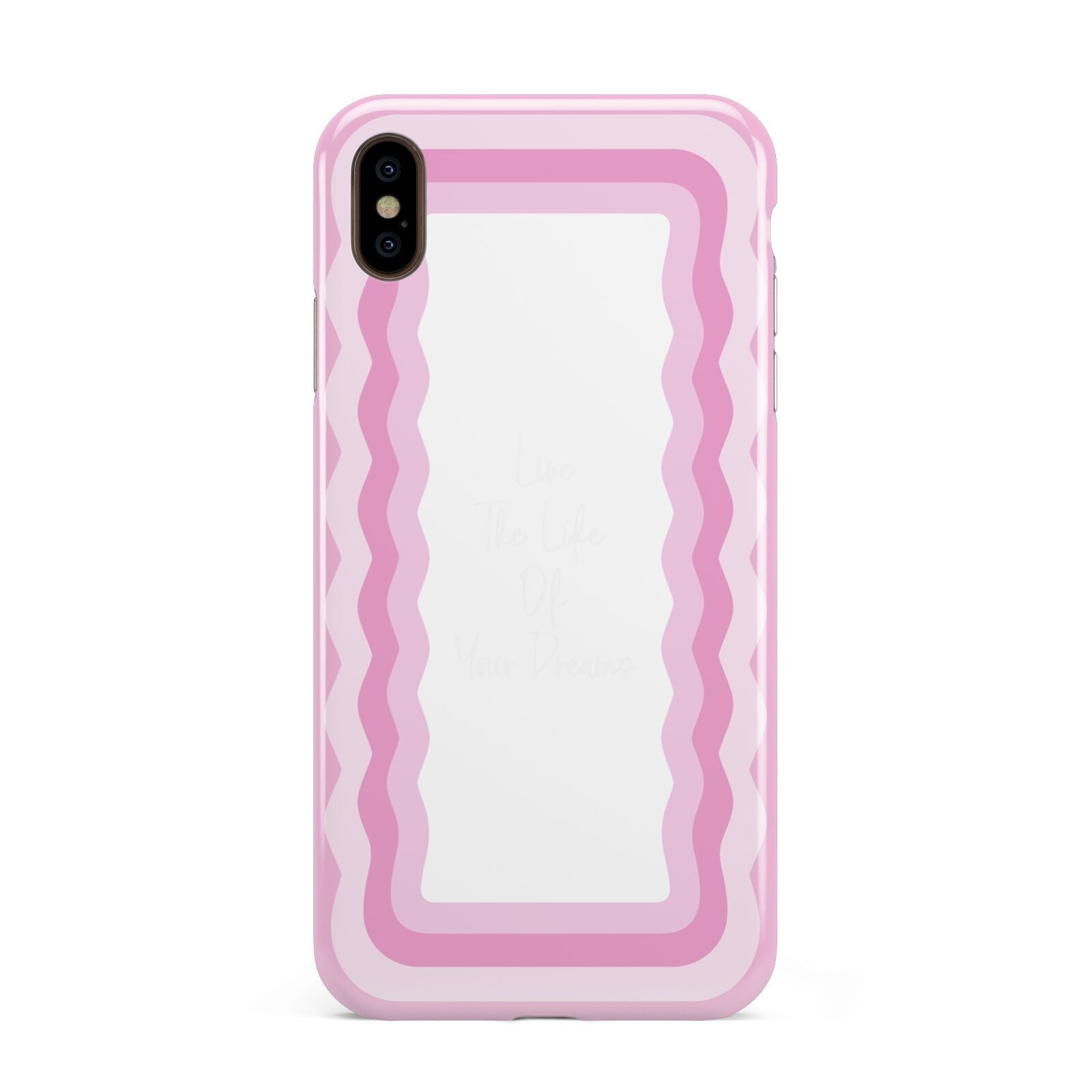 Pink Mirror Quote Apple iPhone Xs Max 3D Tough Case