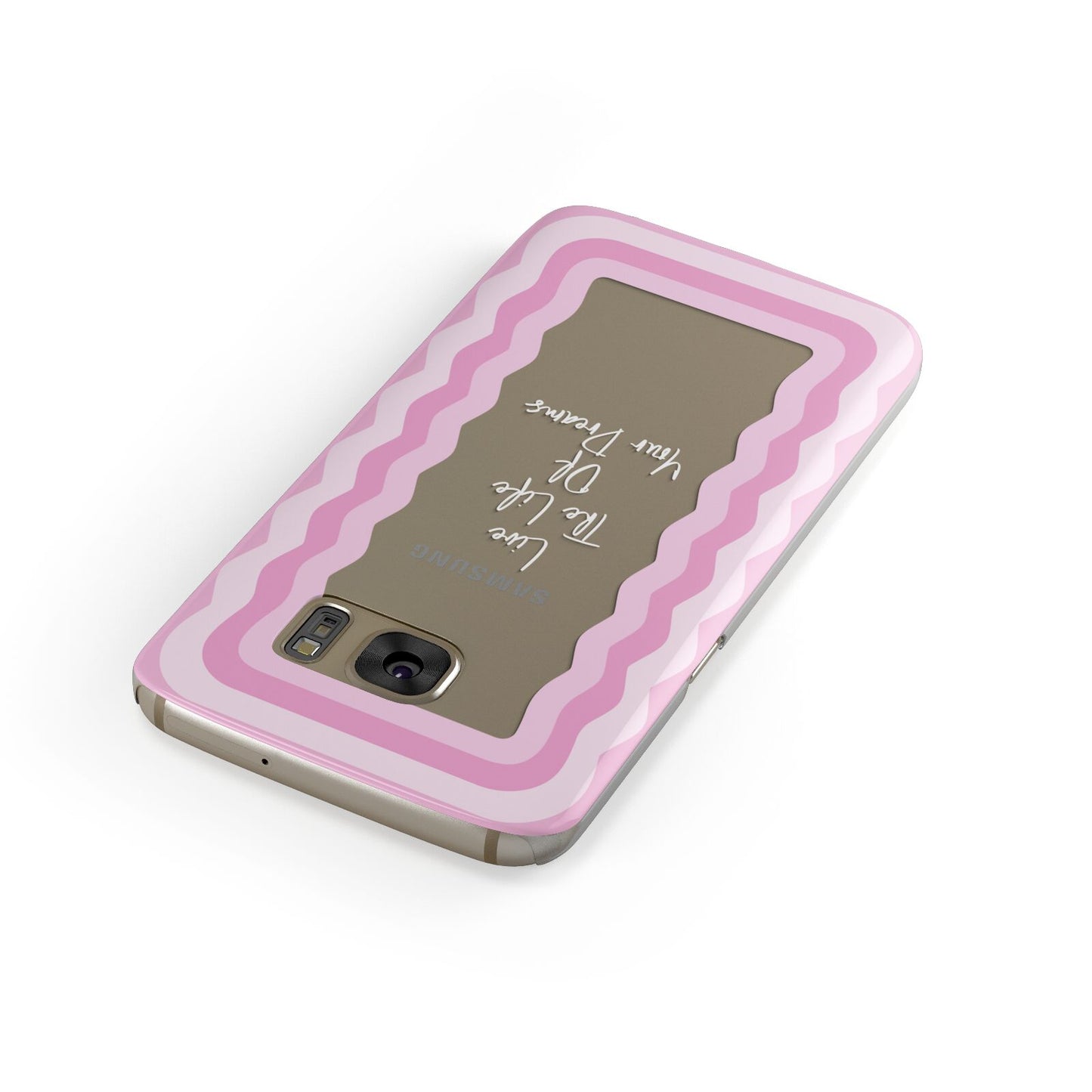 Pink Mirror Quote Samsung Galaxy Case Front Close Up