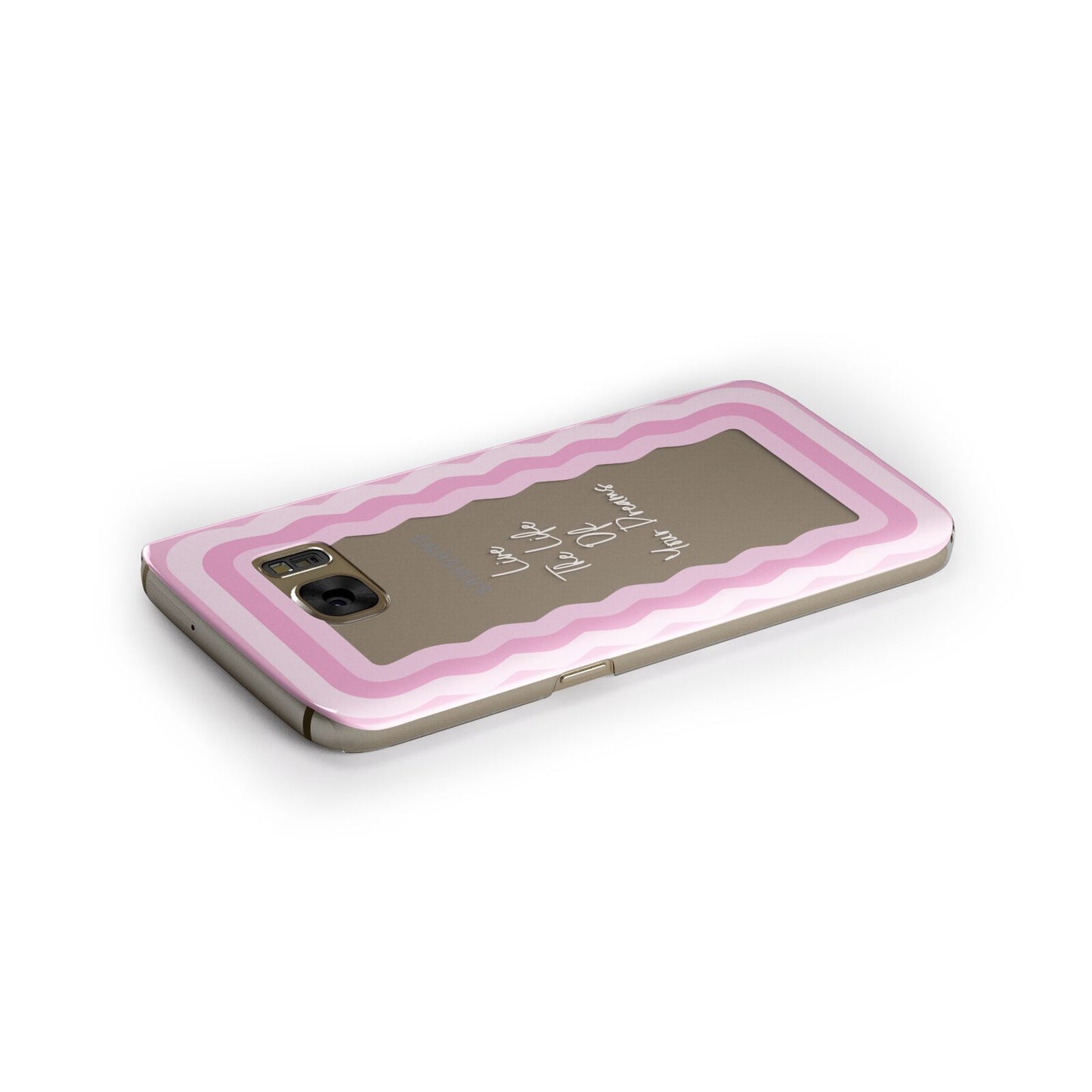 Pink Mirror Quote Samsung Galaxy Case Side Close Up