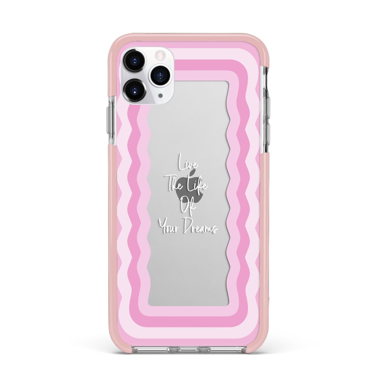 Pink Mirror Quote iPhone 11 Pro Max Impact Pink Edge Case