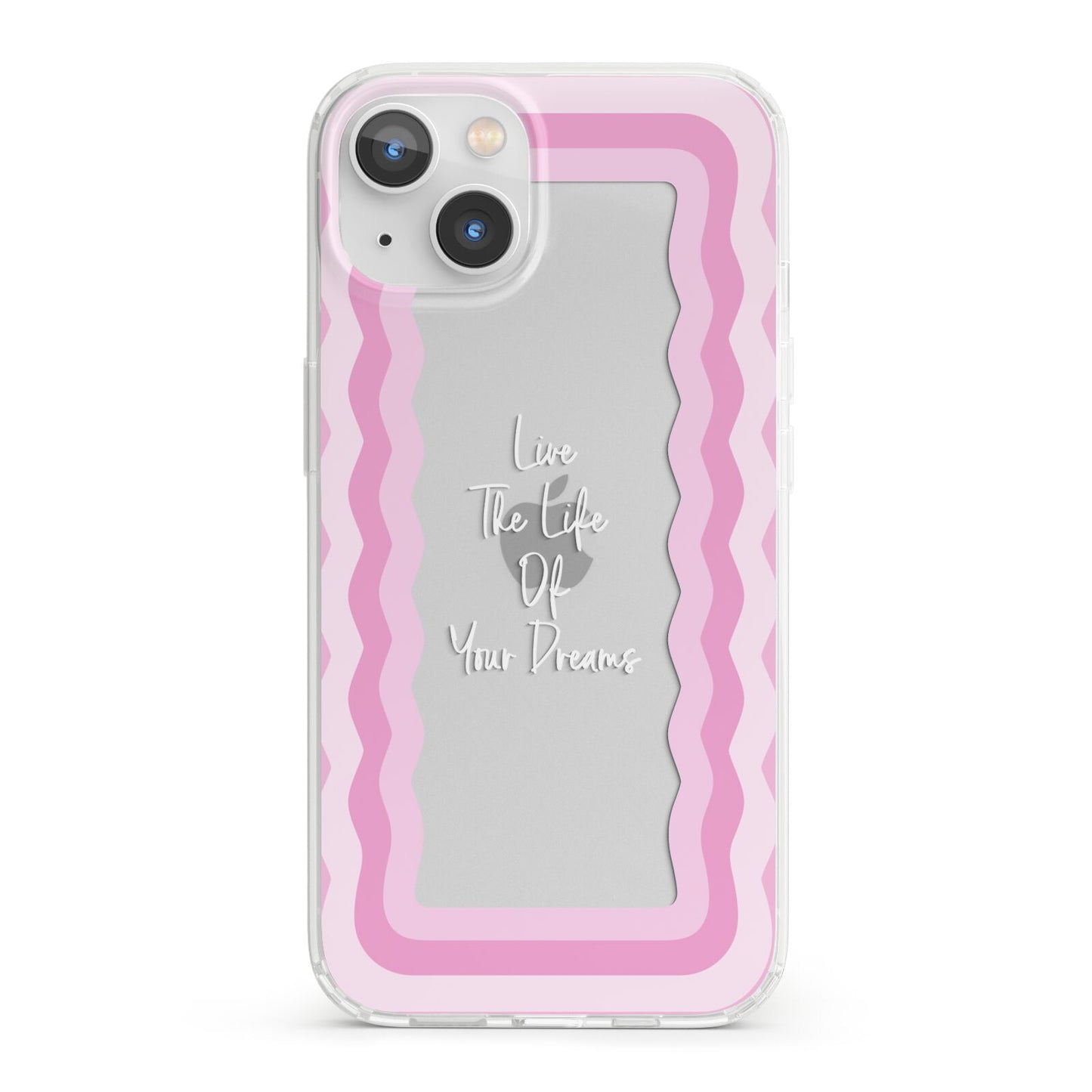 Pink Mirror Quote iPhone 13 Clear Bumper Case