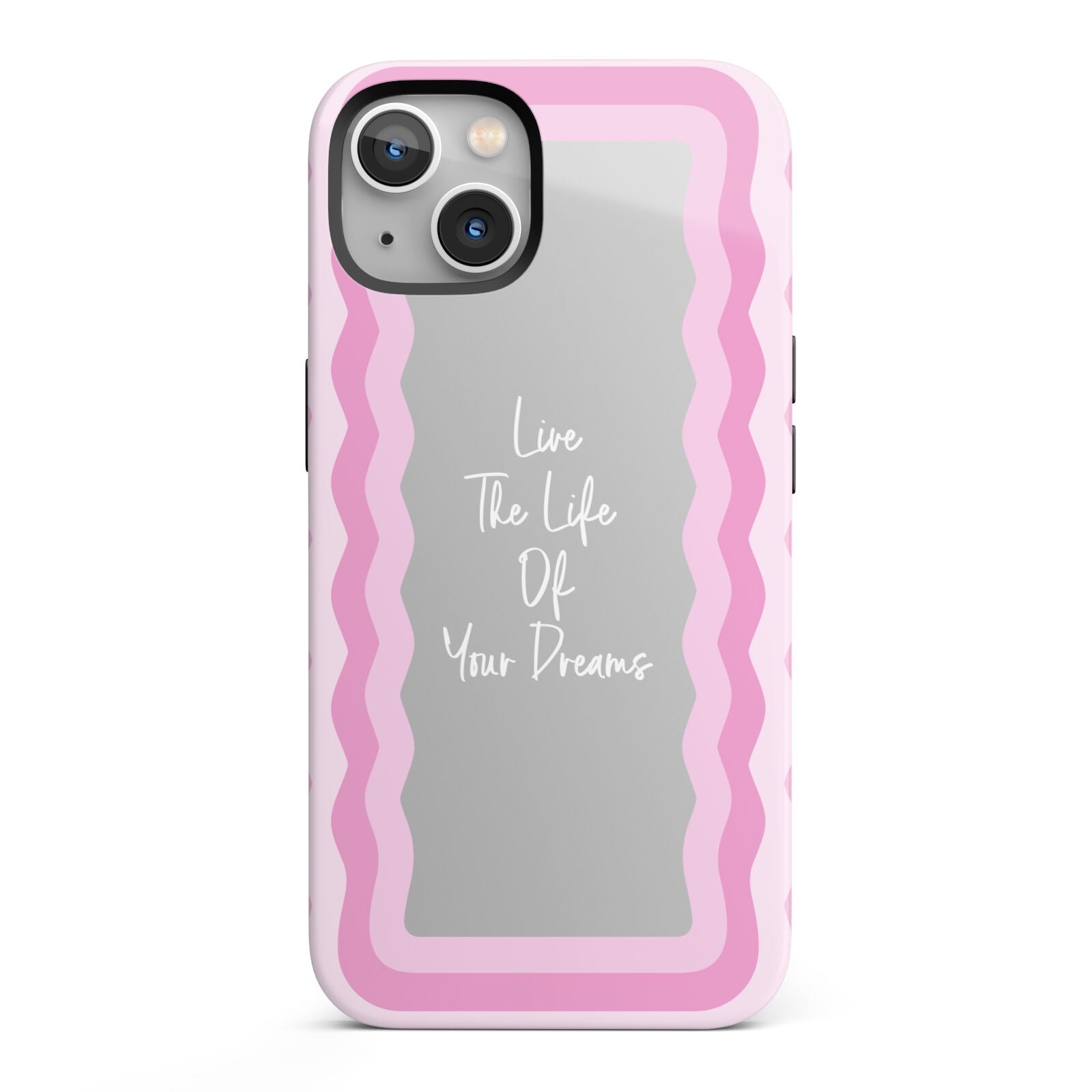 Pink Mirror Quote iPhone 13 Full Wrap 3D Tough Case