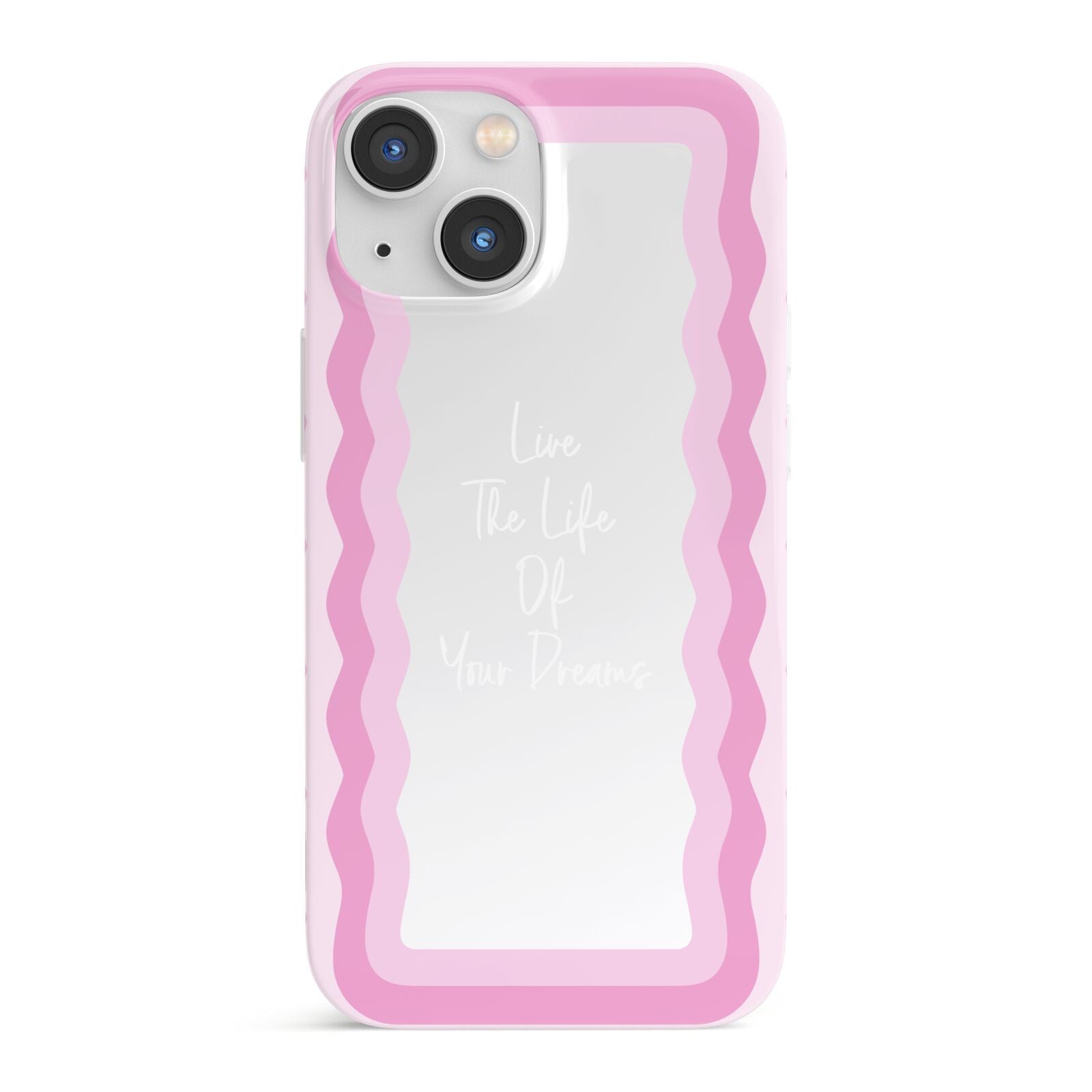 Pink Mirror Quote iPhone 13 Mini Full Wrap 3D Snap Case