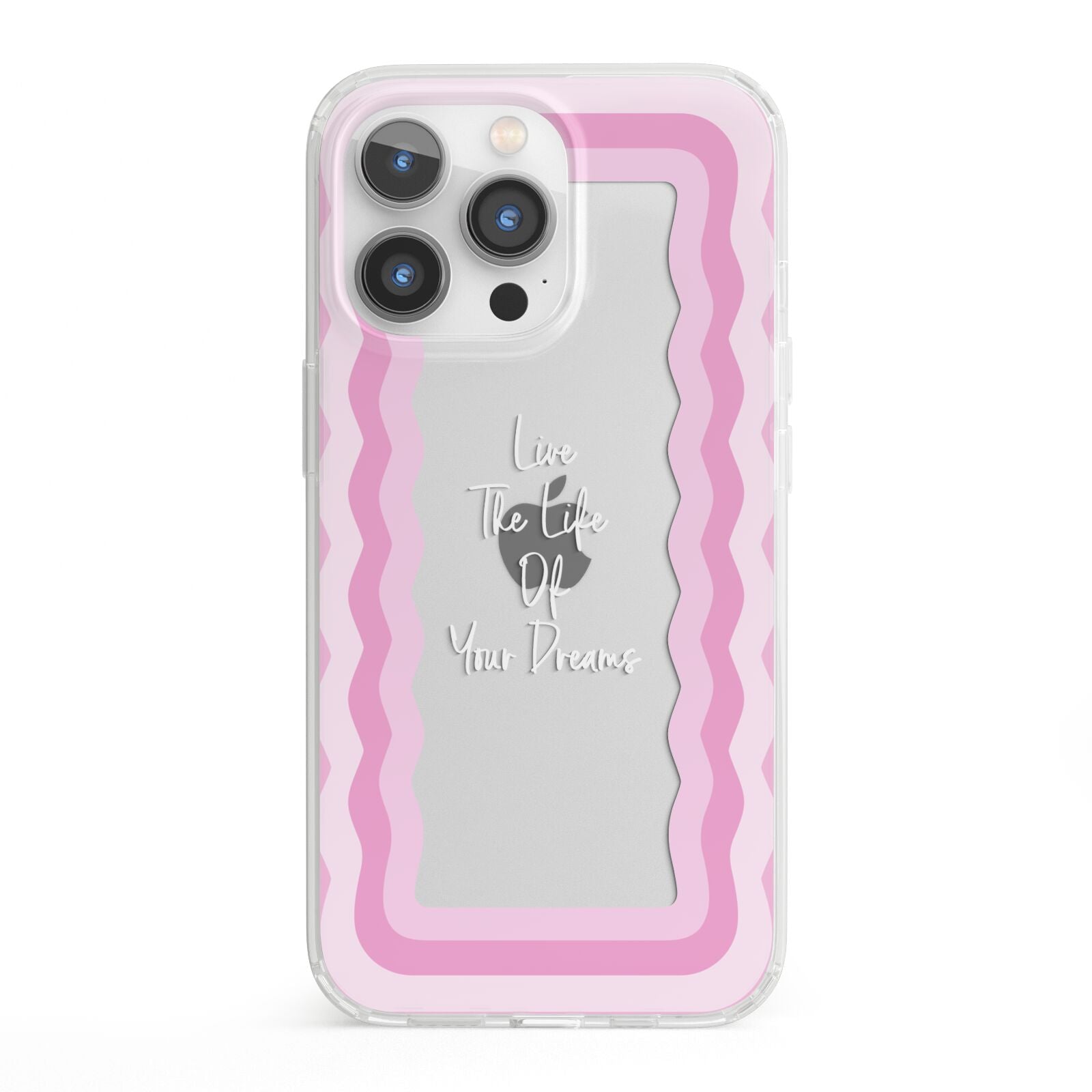 Pink Mirror Quote iPhone 13 Pro Clear Bumper Case