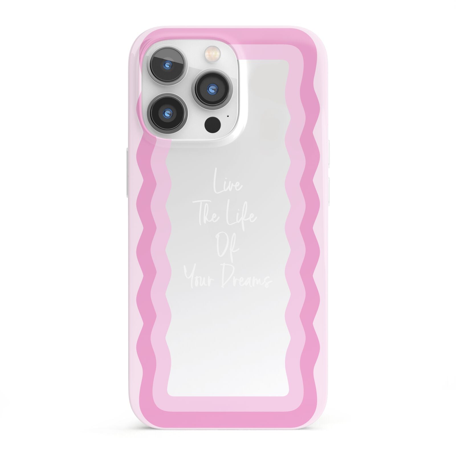 Pink Mirror Quote iPhone 13 Pro Full Wrap 3D Snap Case