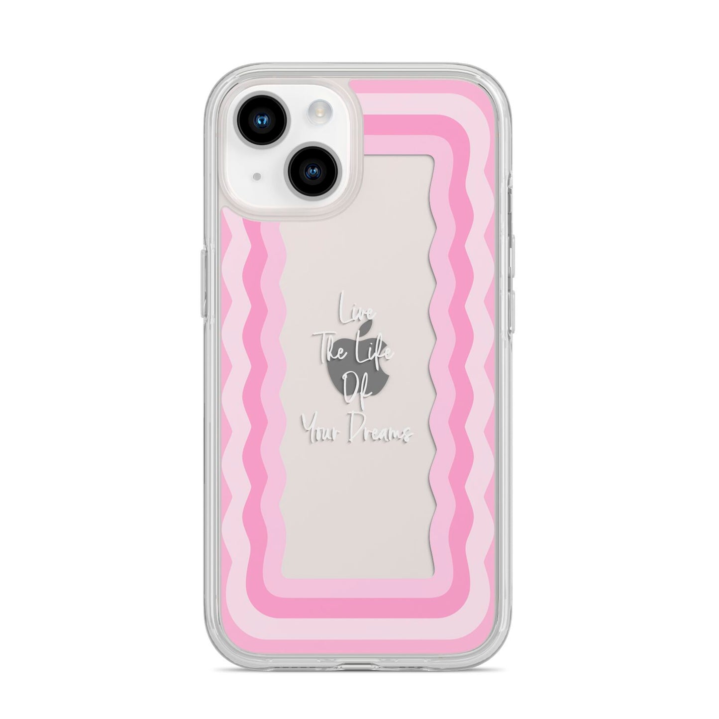 Pink Mirror Quote iPhone 14 Clear Tough Case Starlight