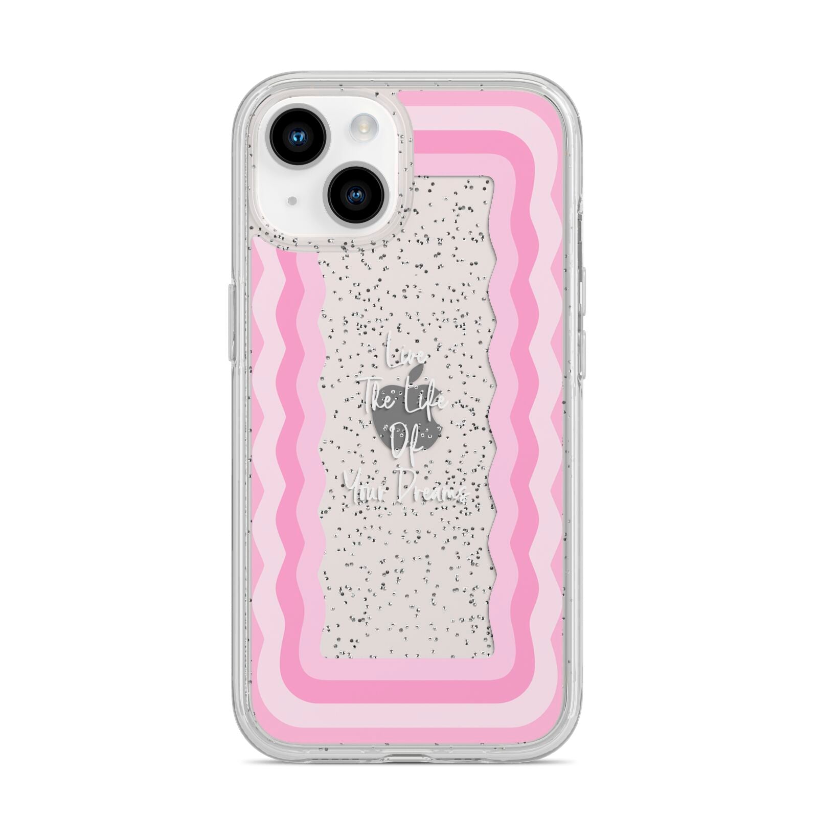 Pink Mirror Quote iPhone 14 Glitter Tough Case Starlight