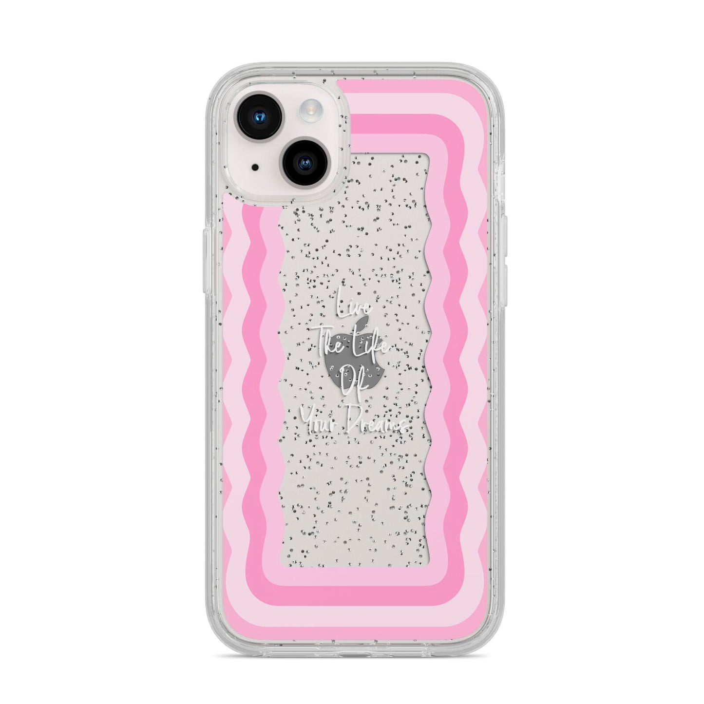 Pink Mirror Quote iPhone 14 Plus Glitter Tough Case Starlight