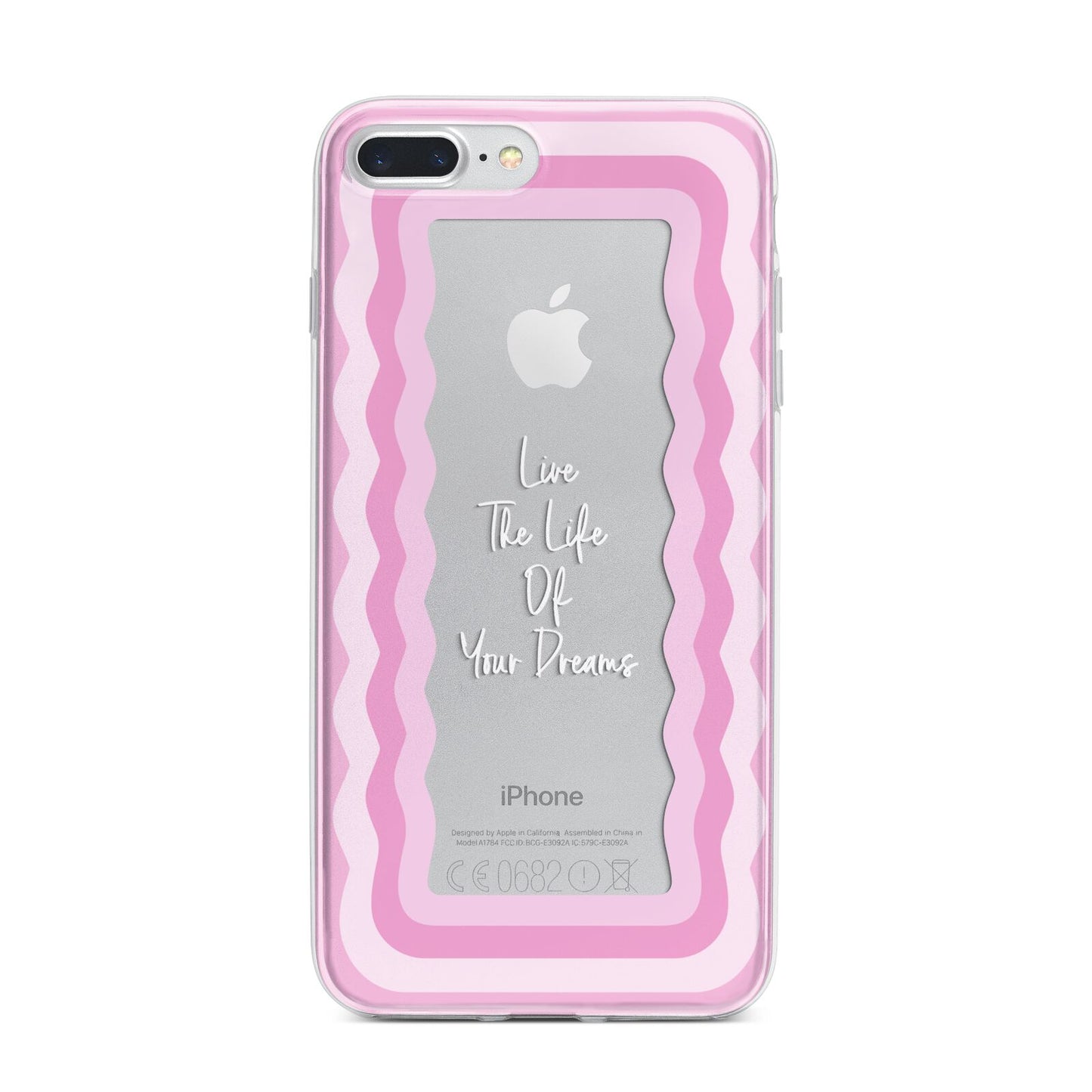 Pink Mirror Quote iPhone 7 Plus Bumper Case on Silver iPhone