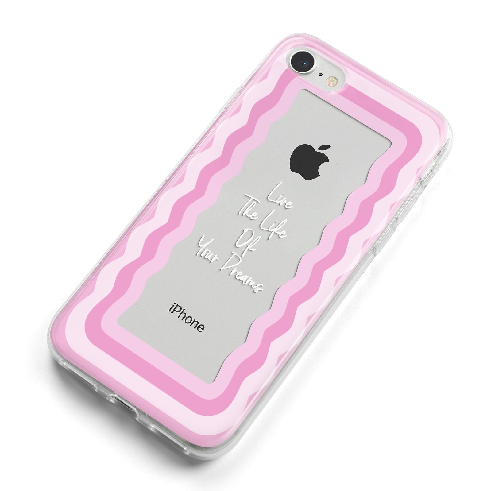 Pink Mirror Quote iPhone 8 Bumper Case on Silver iPhone Alternative Image