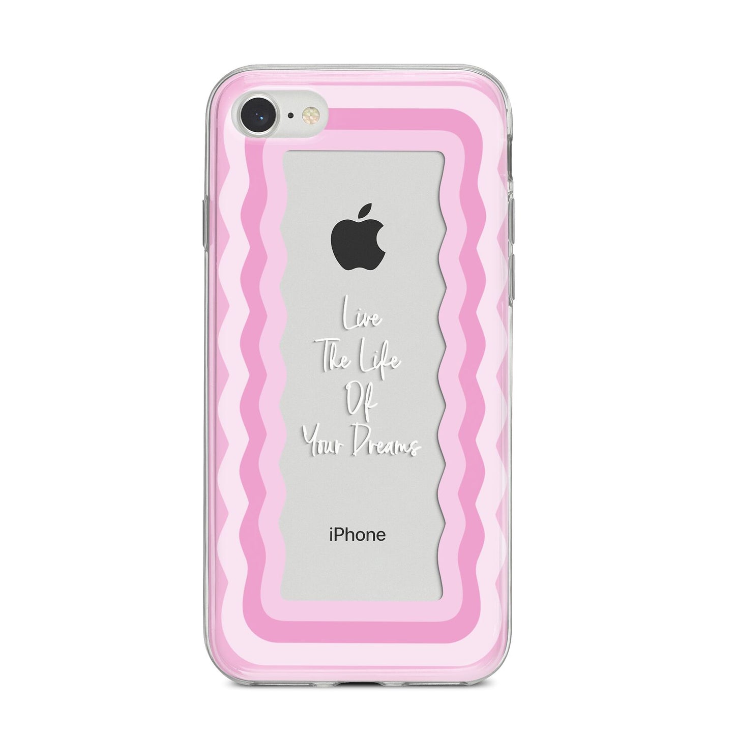 Pink Mirror Quote iPhone 8 Bumper Case on Silver iPhone