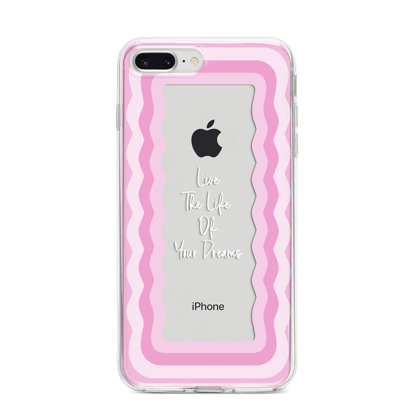 Pink Mirror Quote iPhone 8 Plus Bumper Case on Silver iPhone