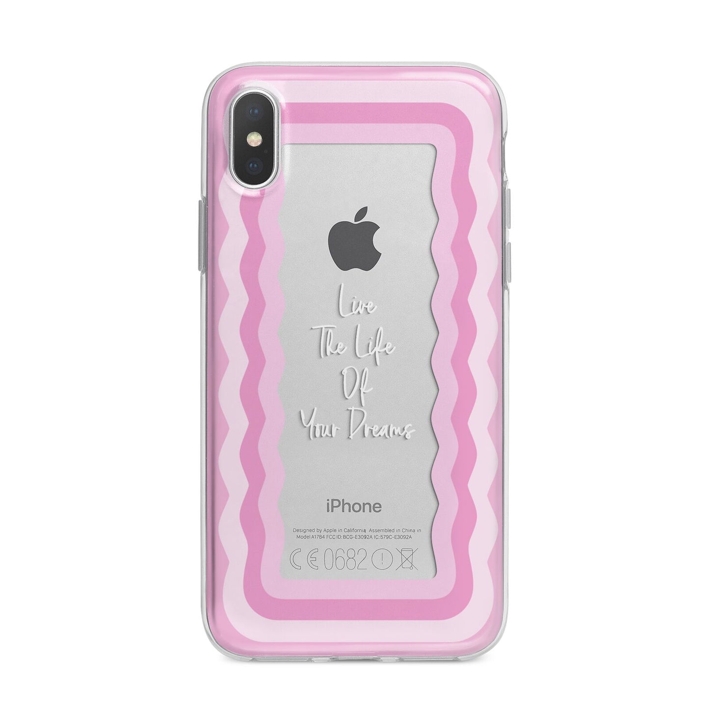 Pink Mirror Quote iPhone X Bumper Case on Silver iPhone Alternative Image 1