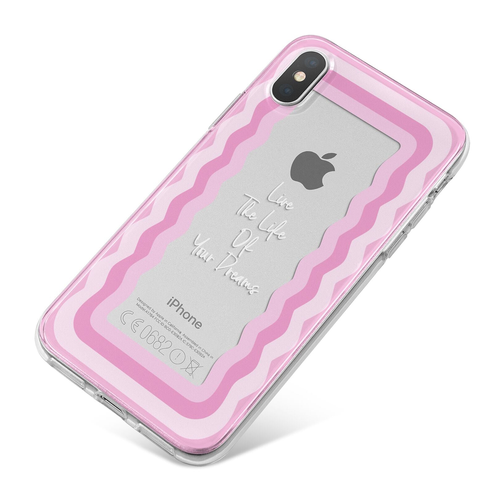 Pink Mirror Quote iPhone X Bumper Case on Silver iPhone