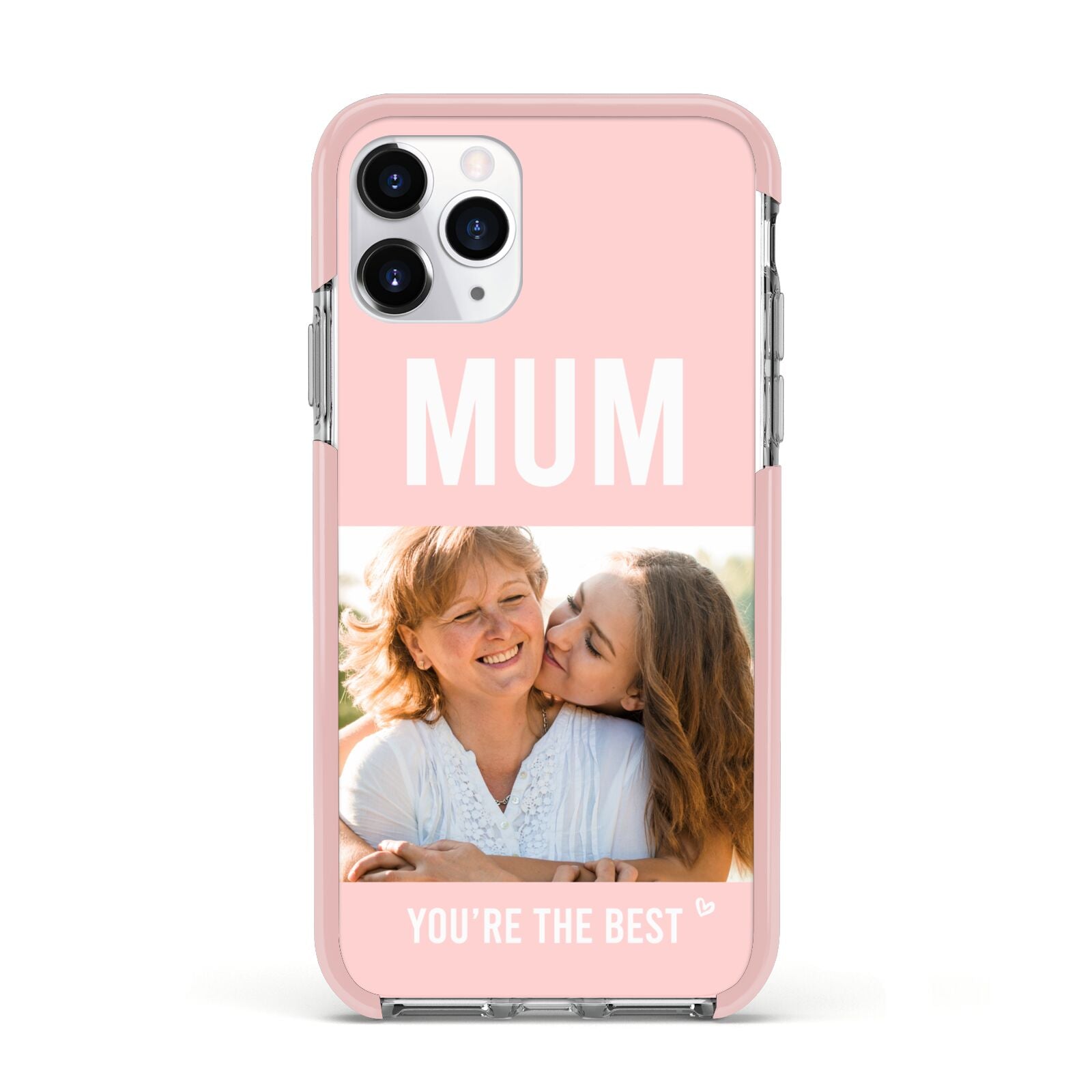 Pink Mothers Day Photo Apple iPhone 11 Pro in Silver with Pink Impact Case