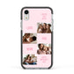 Pink Mothers Day Photo Collage Apple iPhone XR Impact Case Black Edge on Silver Phone