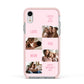 Pink Mothers Day Photo Collage Apple iPhone XR Impact Case Pink Edge on Silver Phone