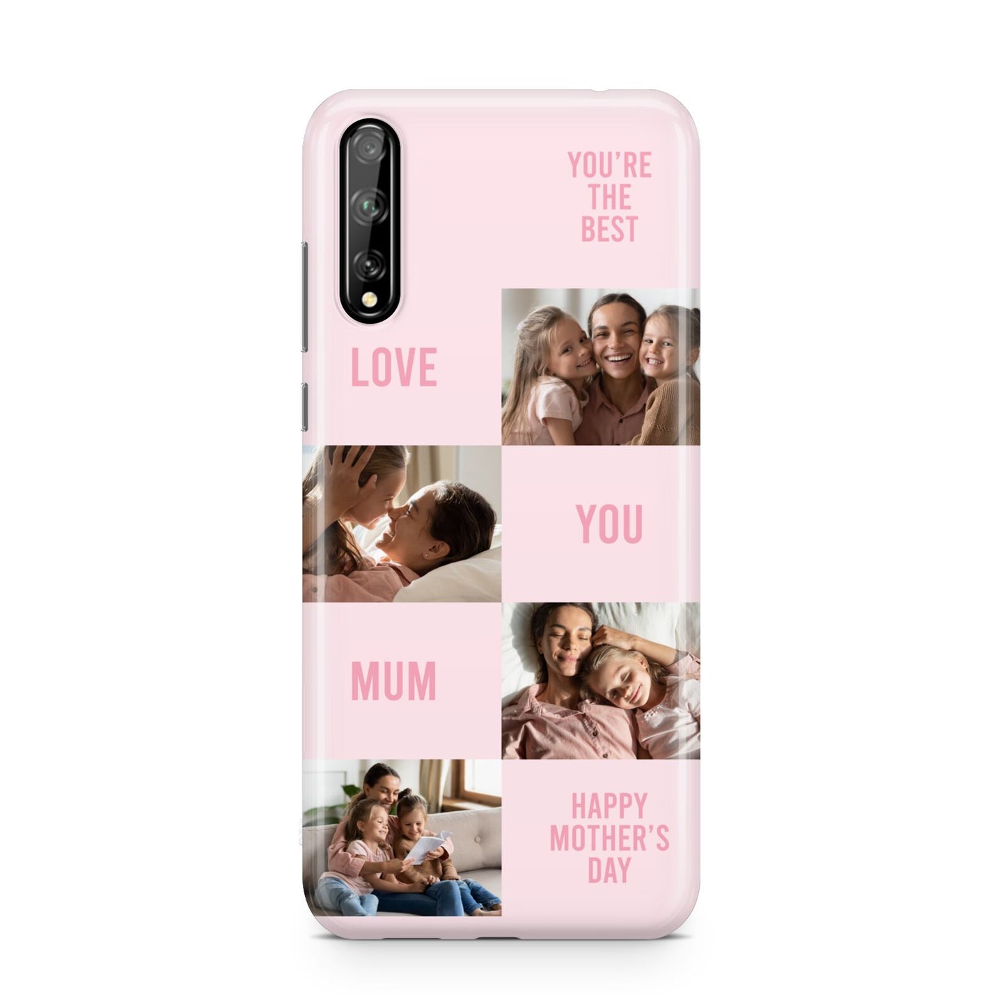 Pink Mothers Day Photo Collage Huawei Enjoy 10s Phone Case