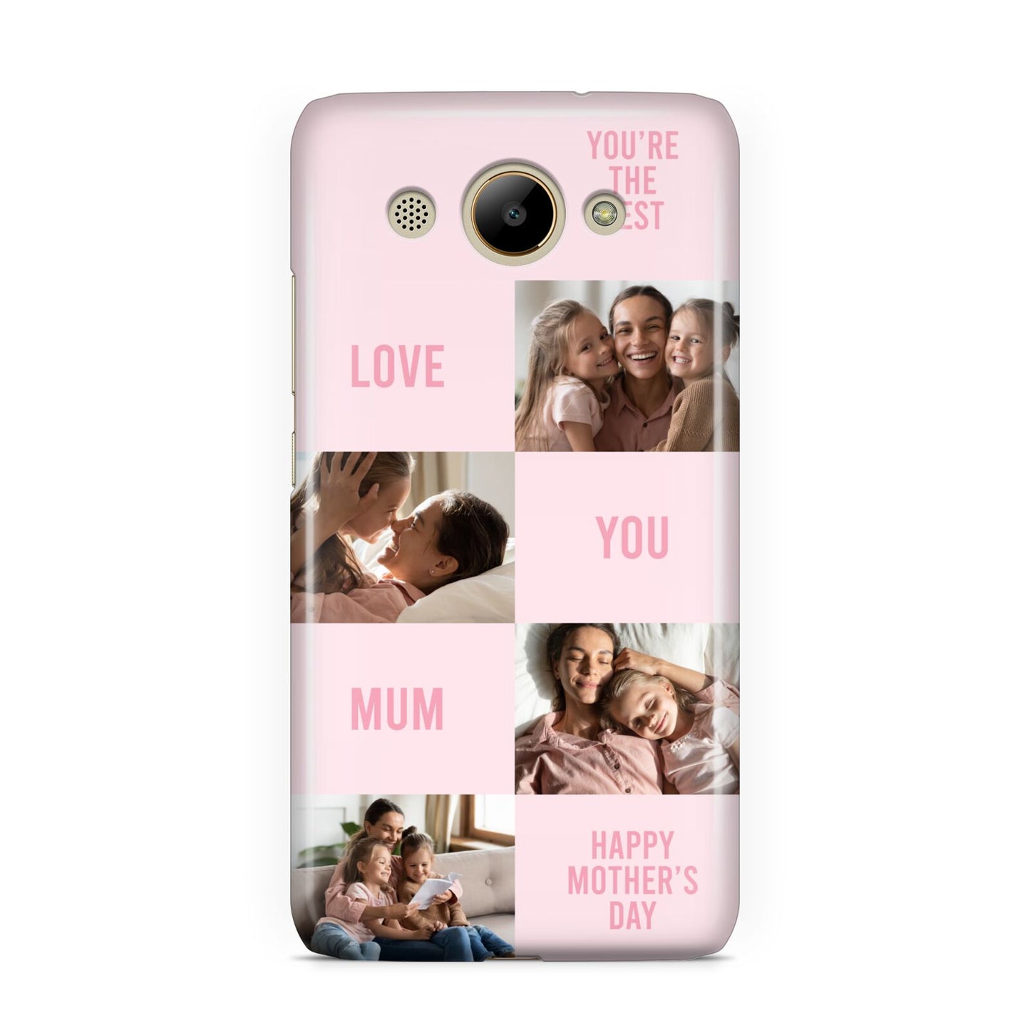 Pink Mothers Day Photo Collage Huawei Y3 2017