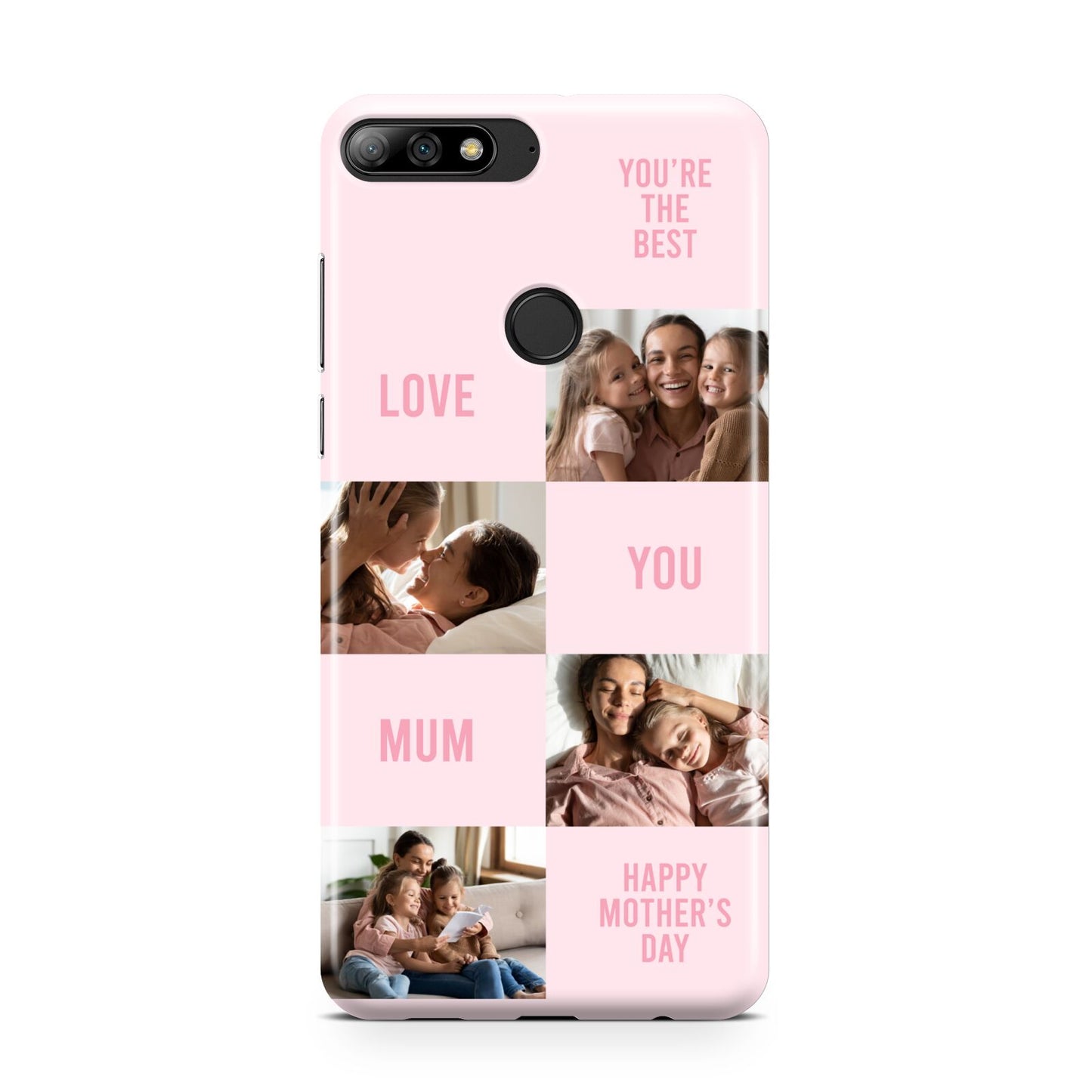 Pink Mothers Day Photo Collage Huawei Y7 2018