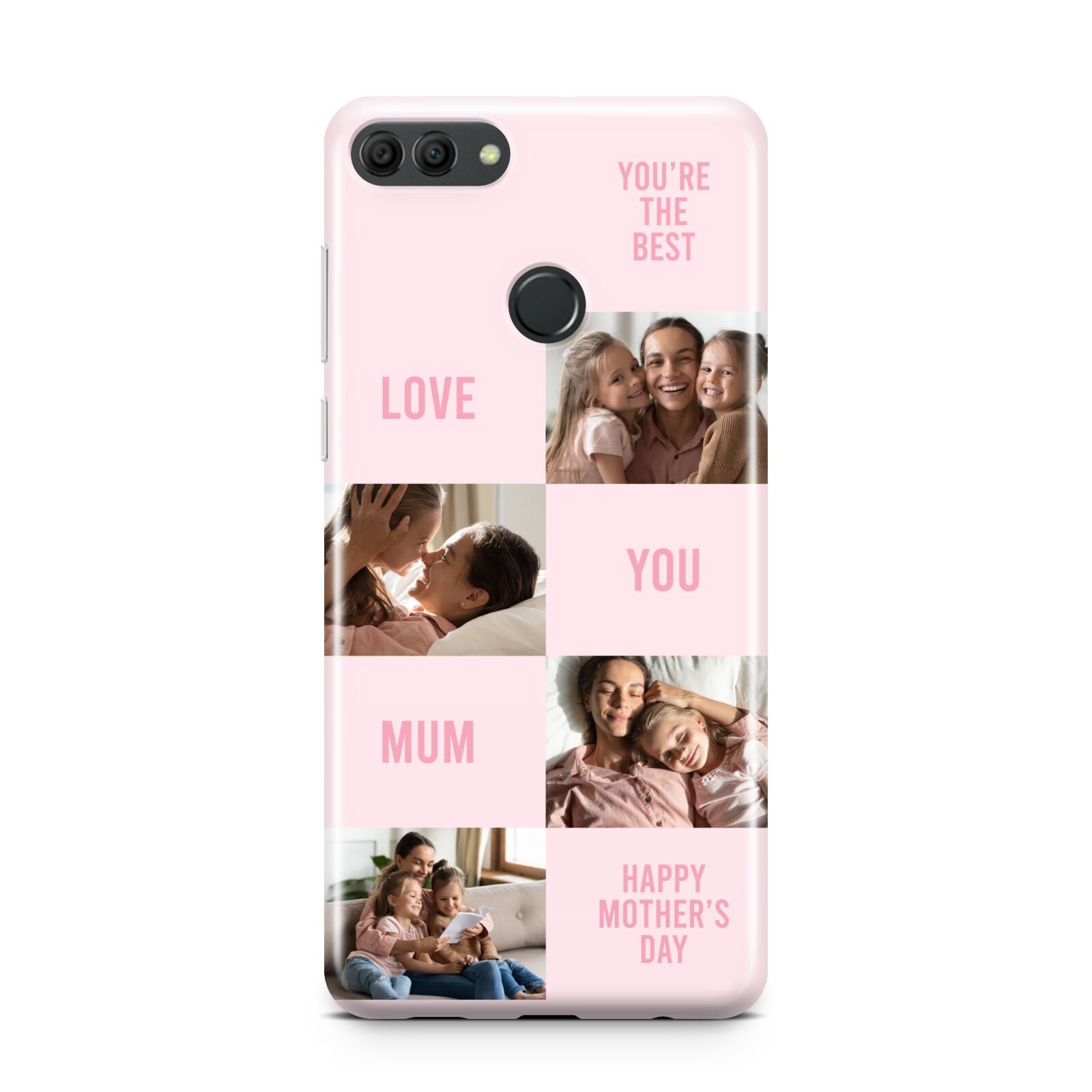 Pink Mothers Day Photo Collage Huawei Y9 2018