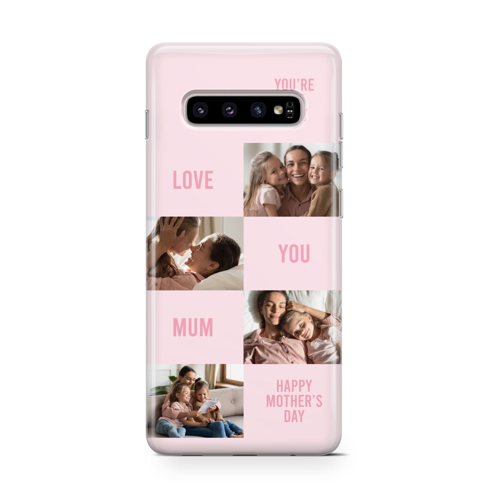 Pink Mothers Day Photo Collage Protective Samsung Galaxy Case