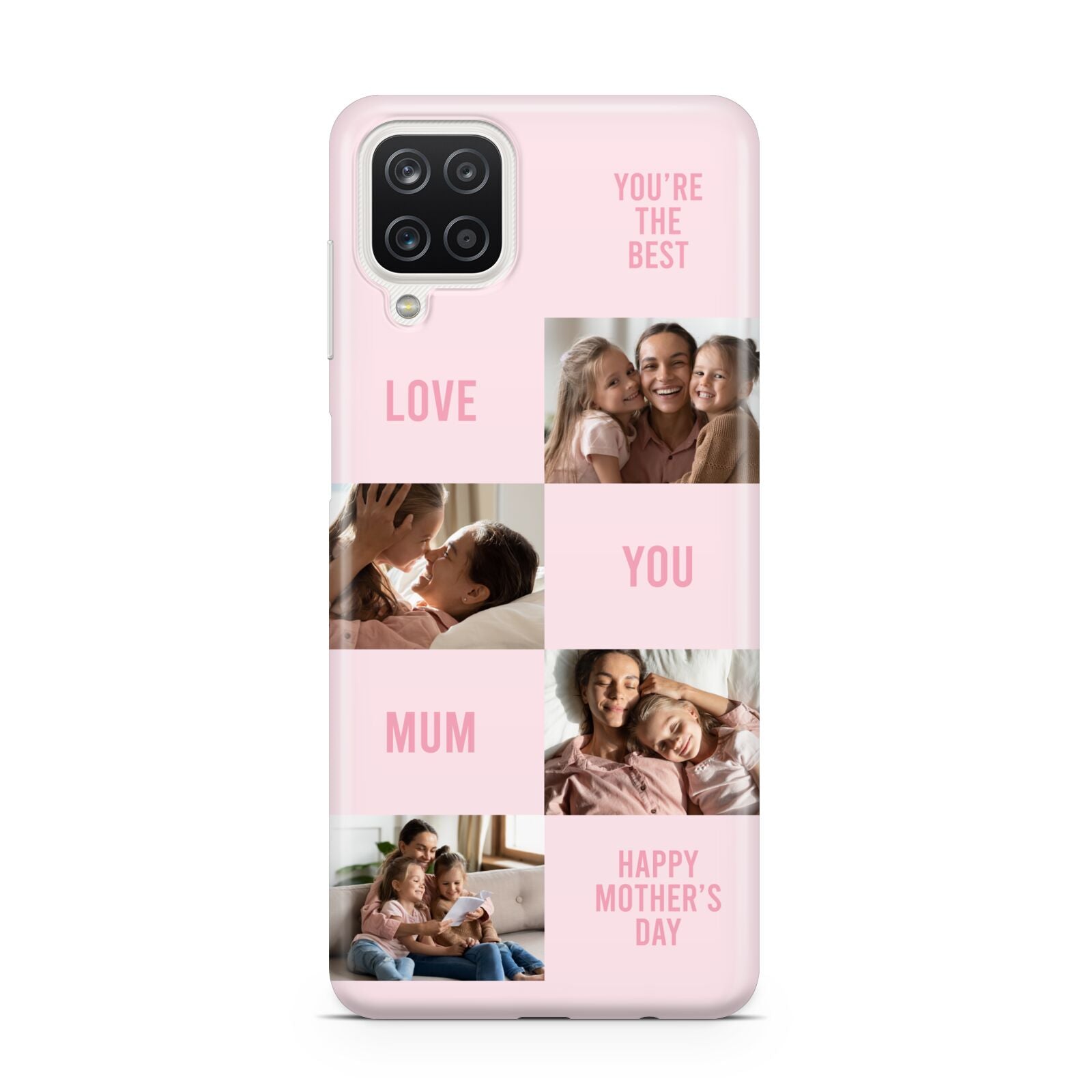 Pink Mothers Day Photo Collage Samsung A12 Case