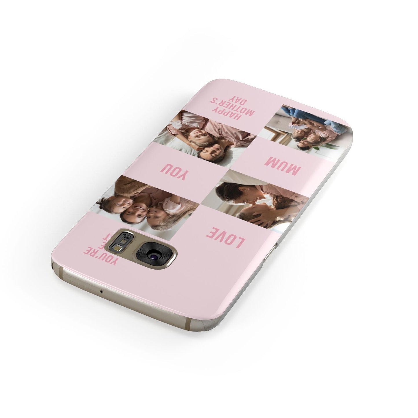 Pink Mothers Day Photo Collage Samsung Galaxy Case Front Close Up