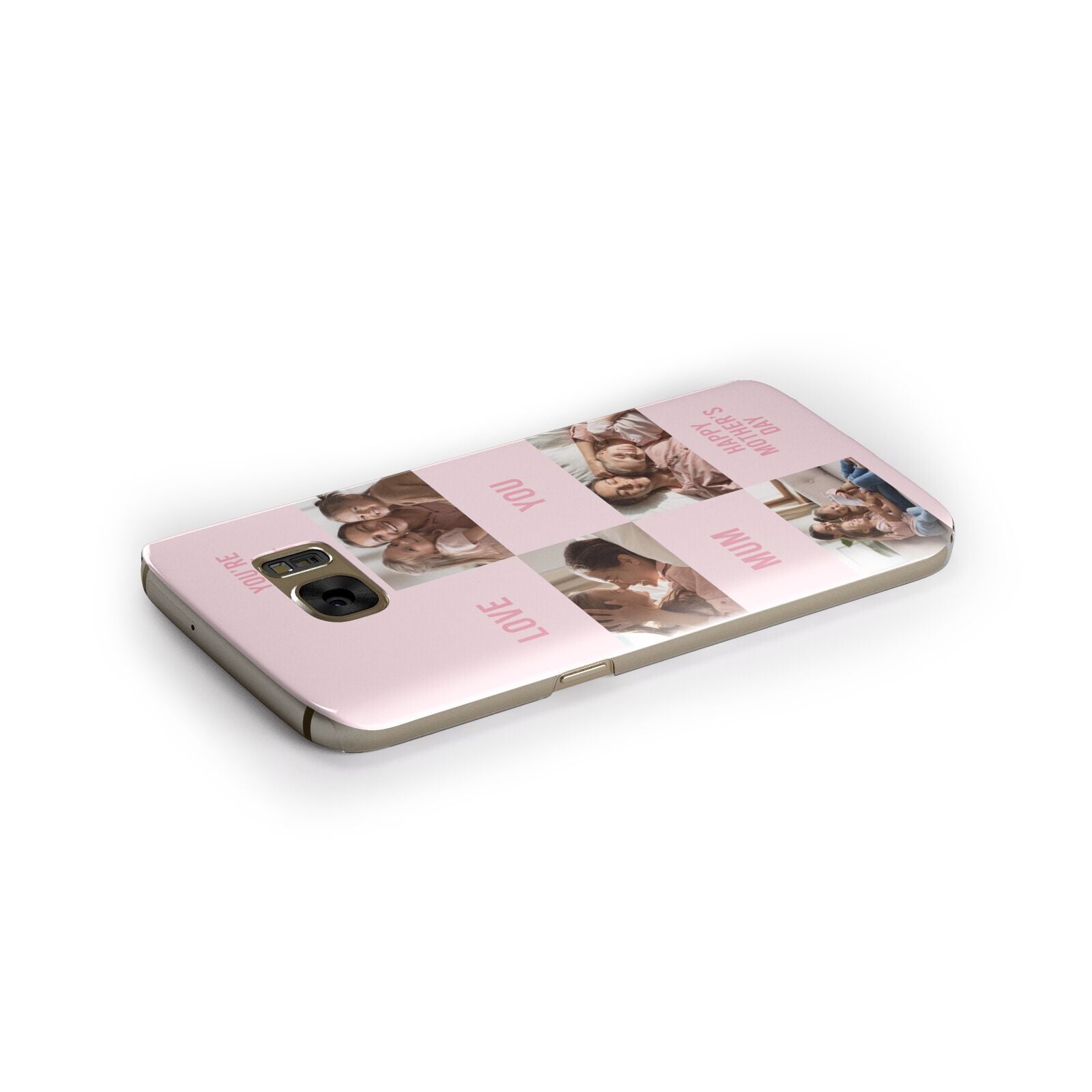 Pink Mothers Day Photo Collage Samsung Galaxy Case Side Close Up