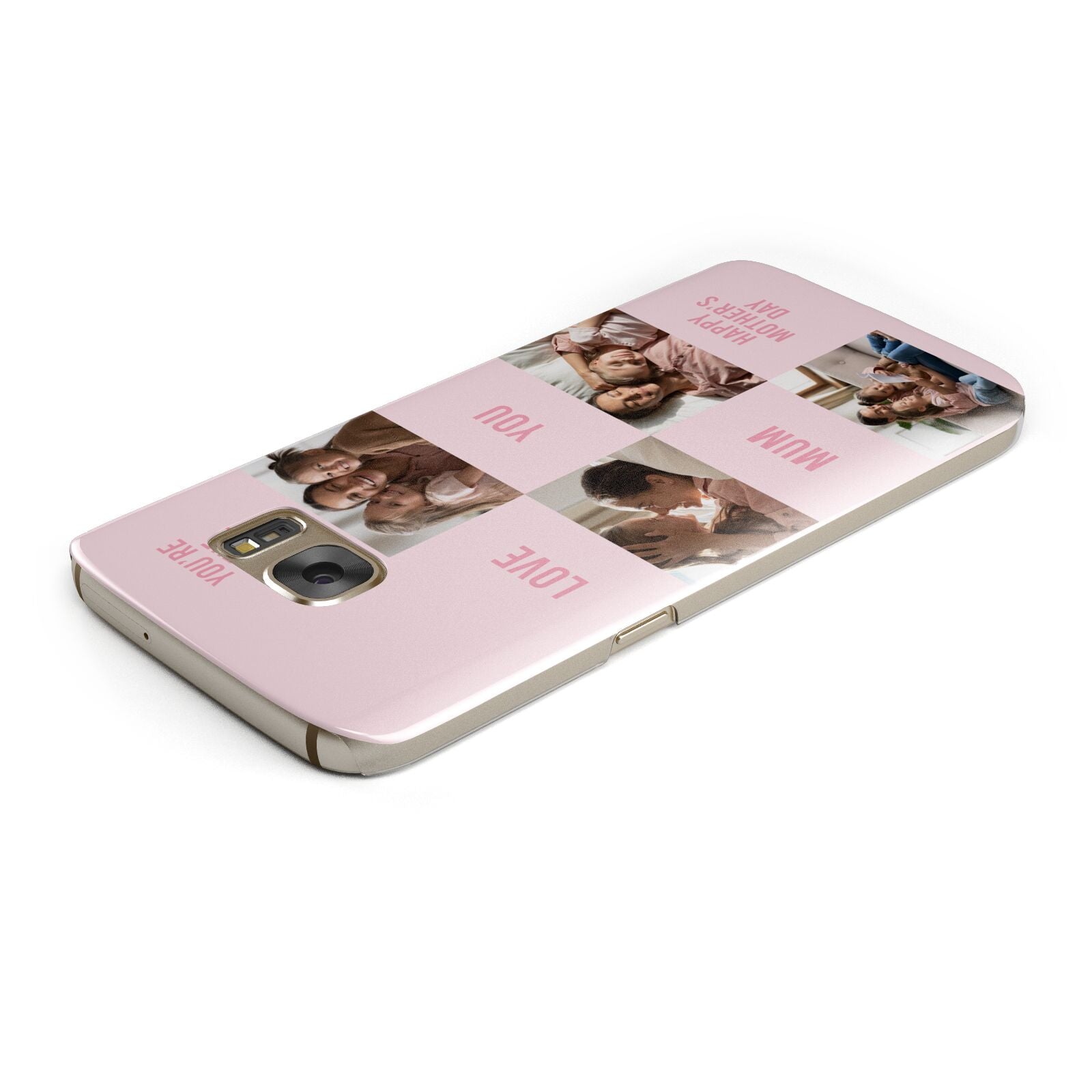 Pink Mothers Day Photo Collage Samsung Galaxy Case Top Cutout