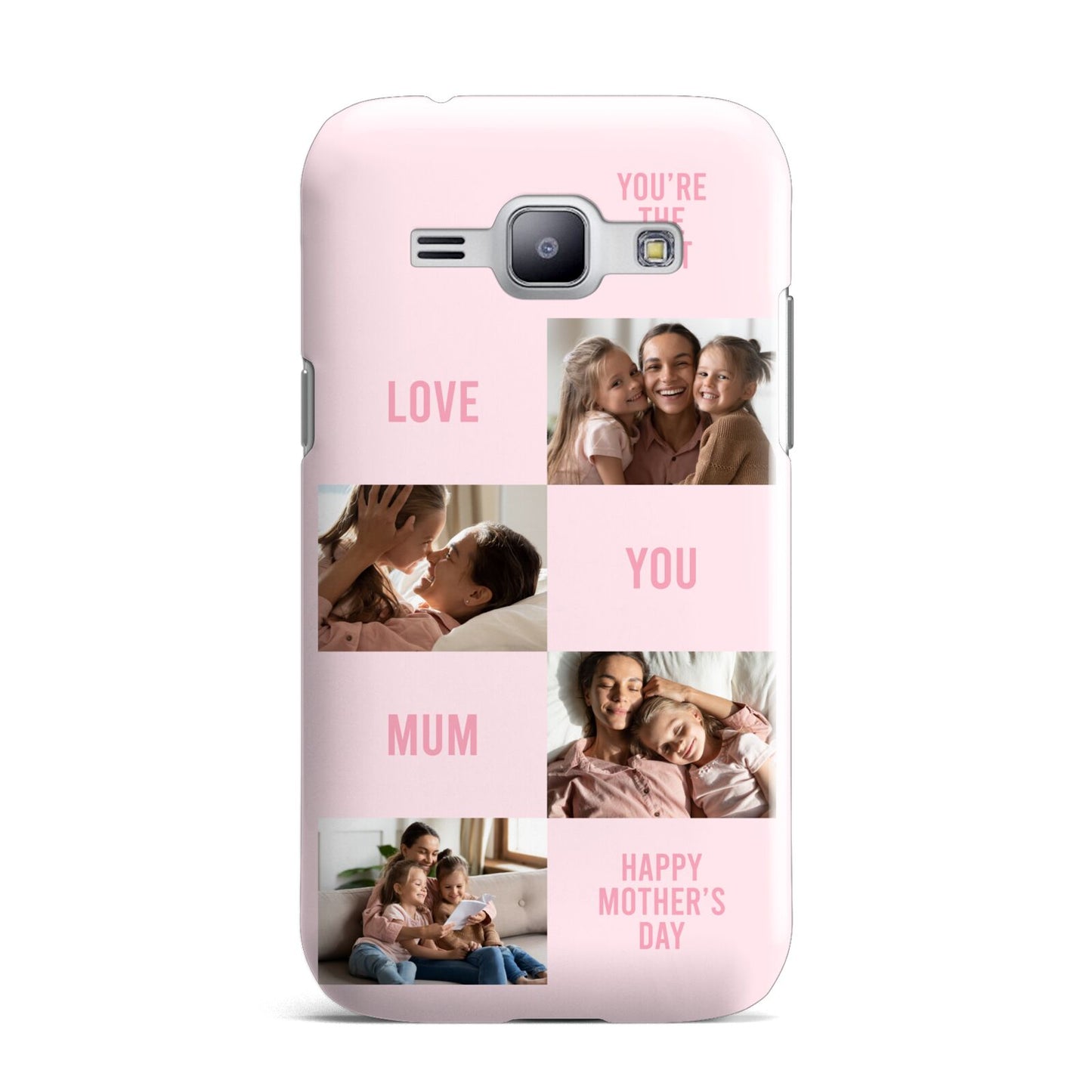 Pink Mothers Day Photo Collage Samsung Galaxy J1 2015 Case