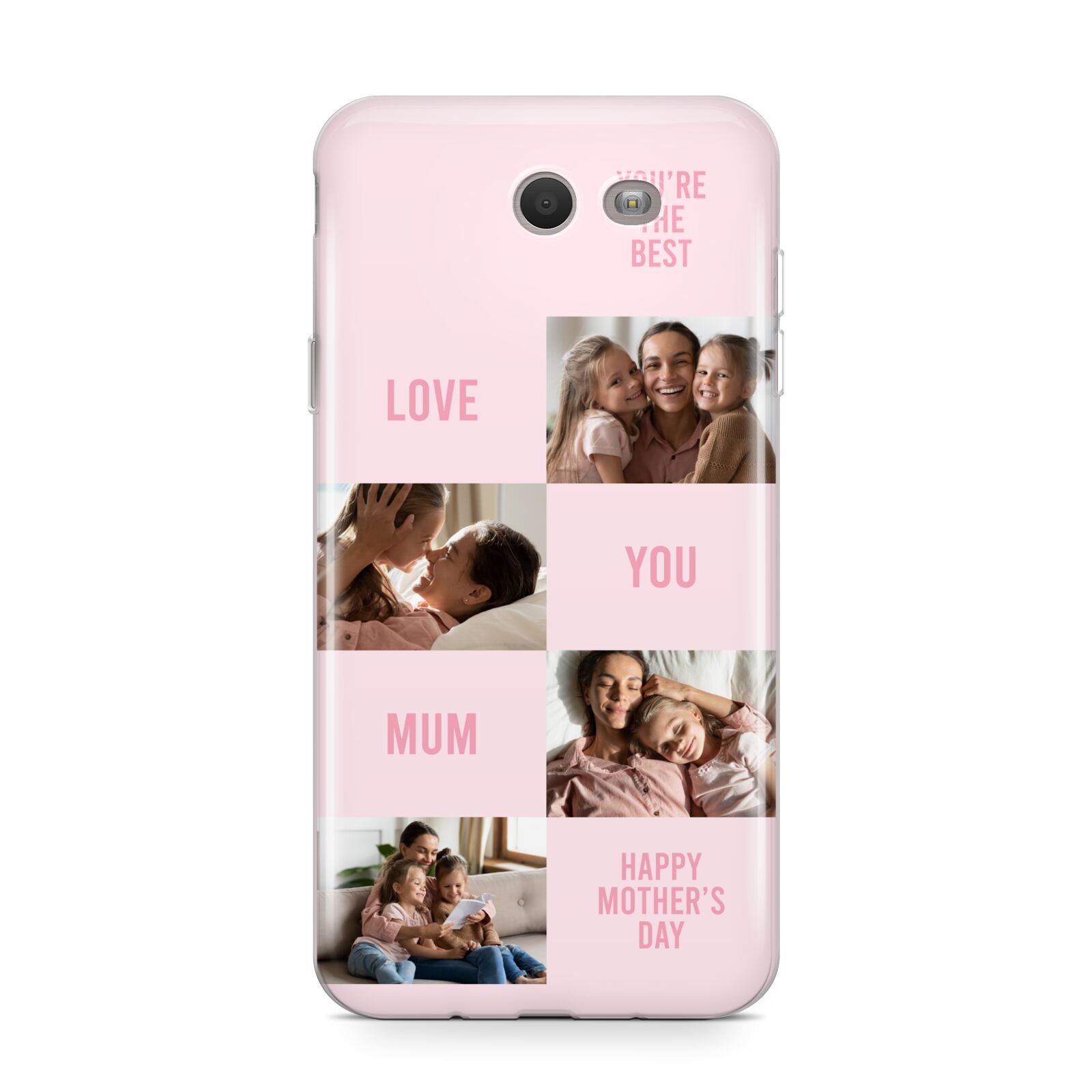 Pink Mothers Day Photo Collage Samsung Galaxy J7 2017 Case