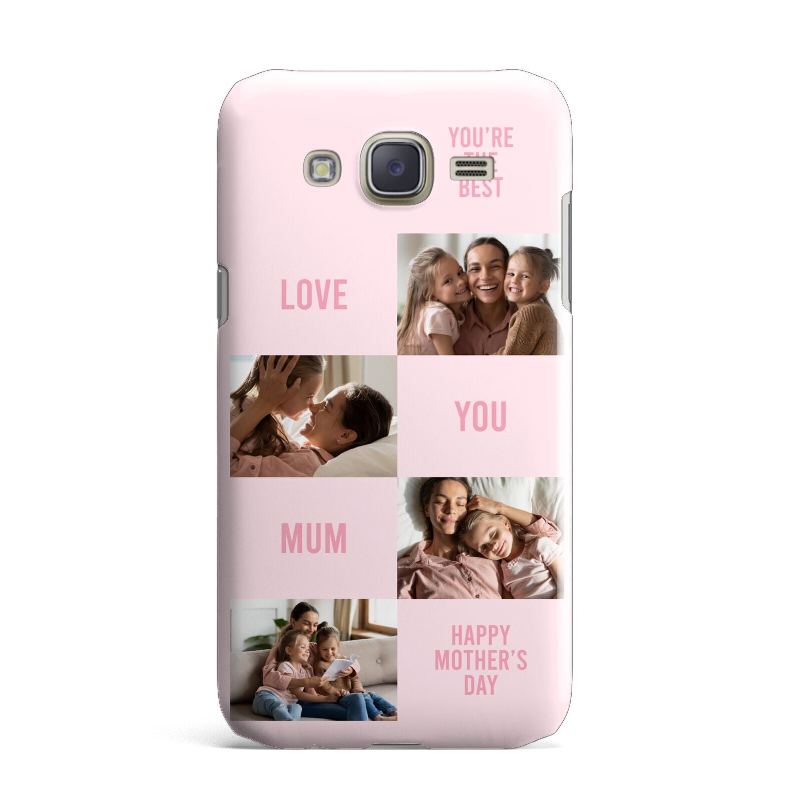 Pink Mothers Day Photo Collage Samsung Galaxy J7 Case