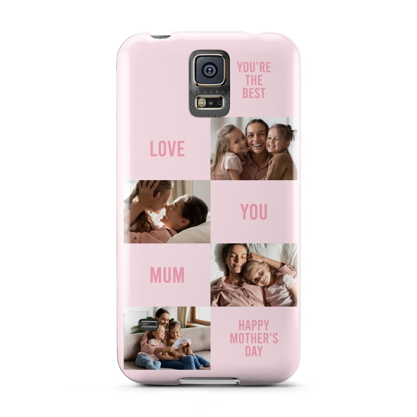 Pink Mothers Day Photo Collage Samsung Galaxy S5 Case