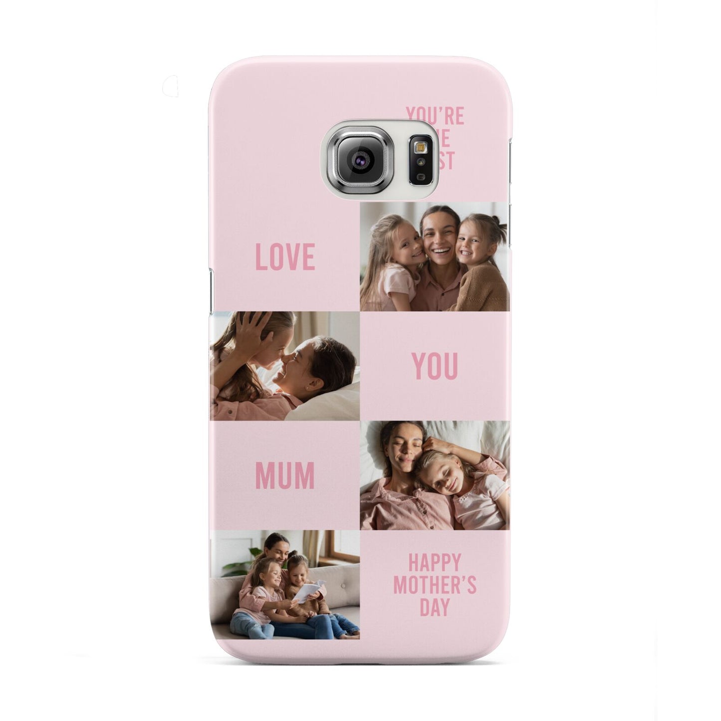 Pink Mothers Day Photo Collage Samsung Galaxy S6 Edge Case