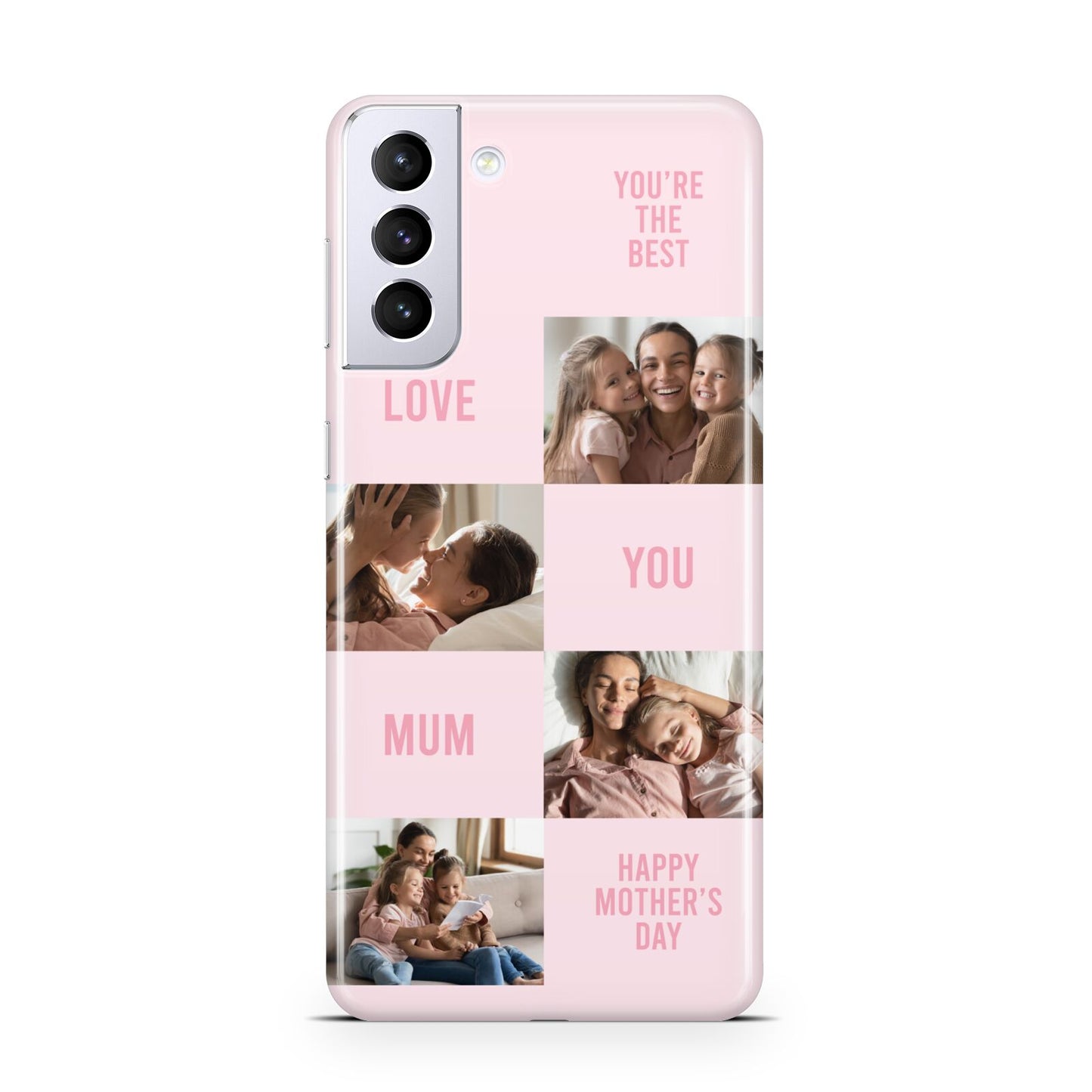 Pink Mothers Day Photo Collage Samsung S21 Plus Case