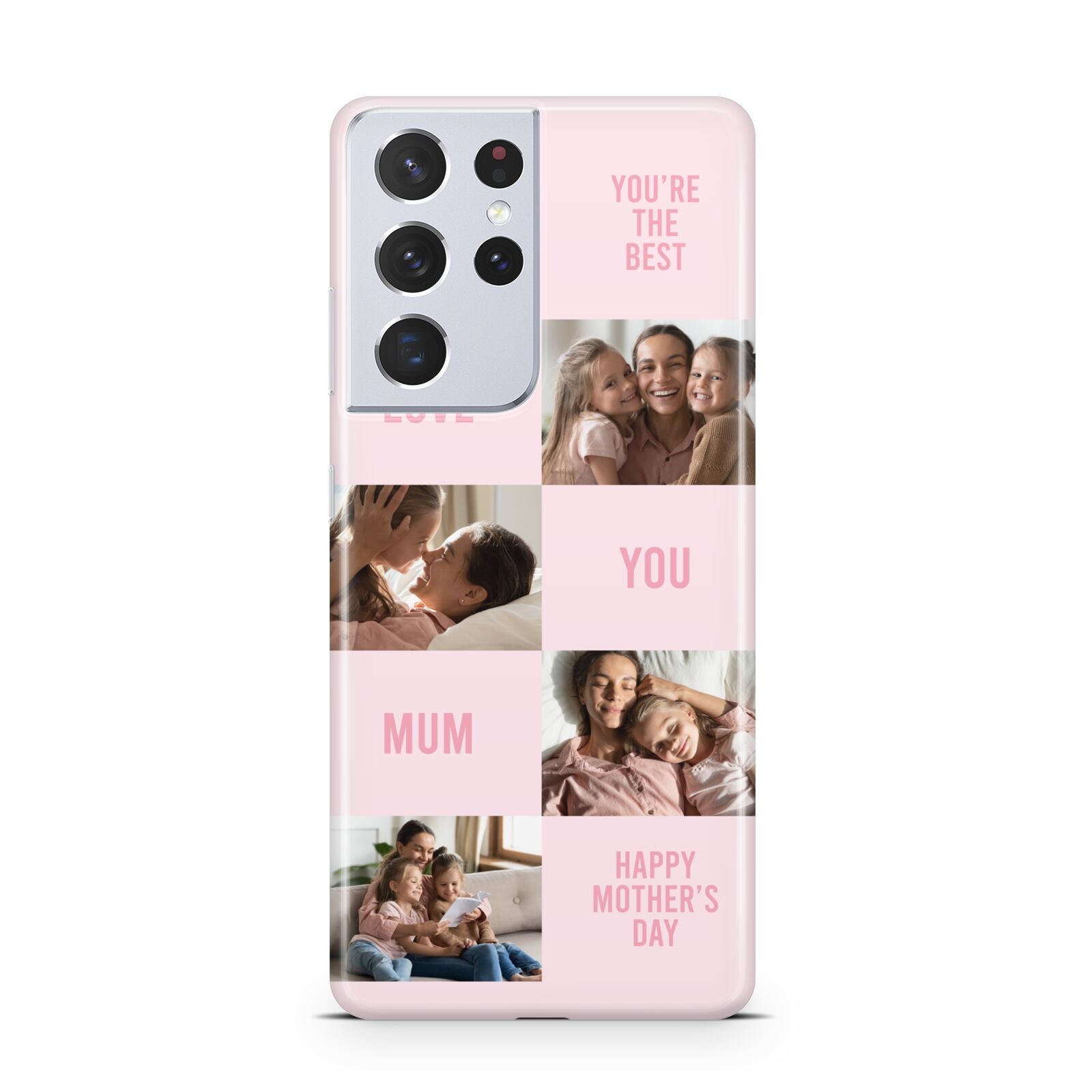 Pink Mothers Day Photo Collage Samsung S21 Ultra Case