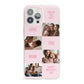 Pink Mothers Day Photo Collage iPhone 13 Pro Max Clear Bumper Case