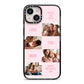 Pink Mothers Day Photo Collage iPhone 14 Black Impact Case on Silver phone