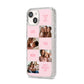 Pink Mothers Day Photo Collage iPhone 14 Glitter Tough Case Starlight Angled Image