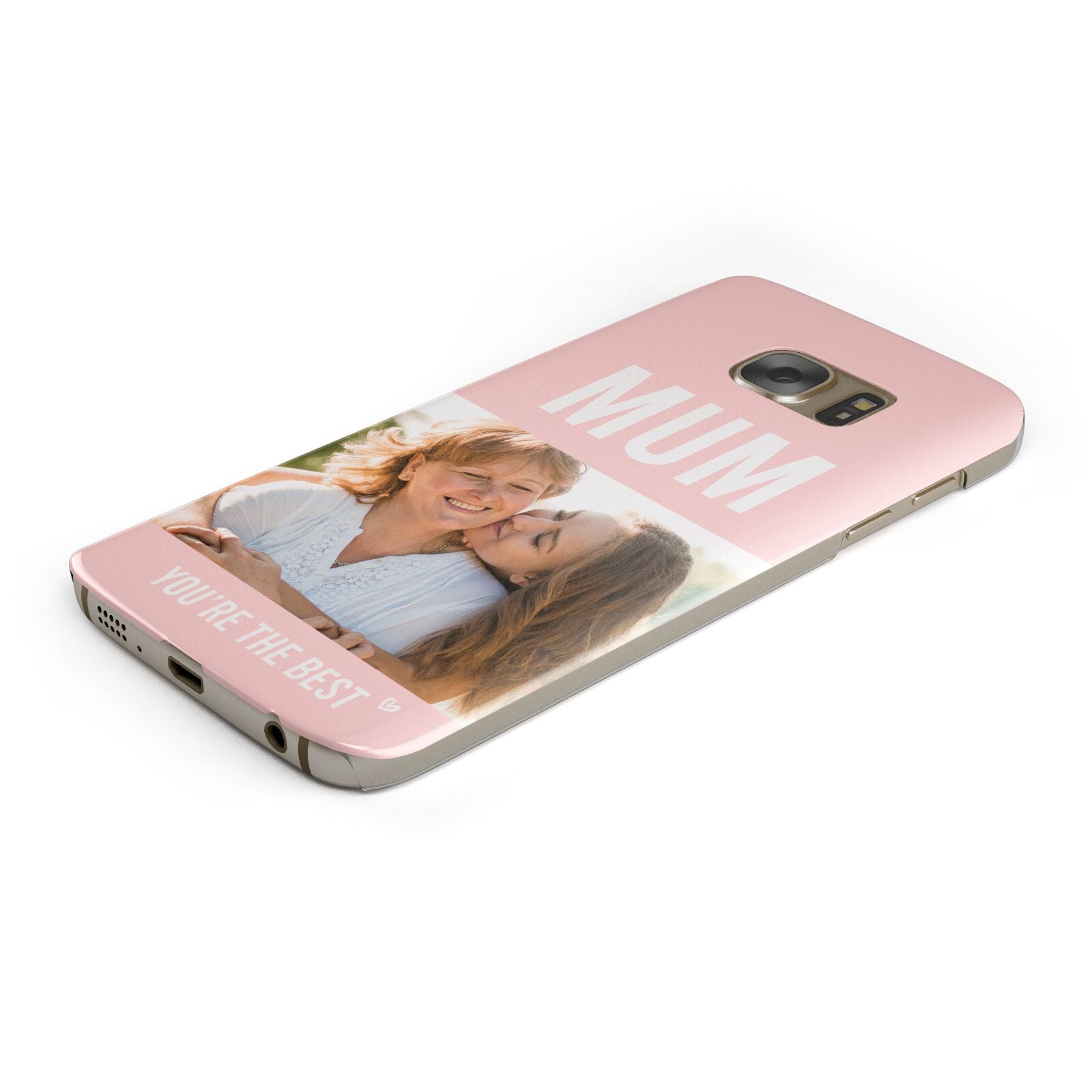 Pink Mothers Day Photo Protective Samsung Galaxy Case Angled Image