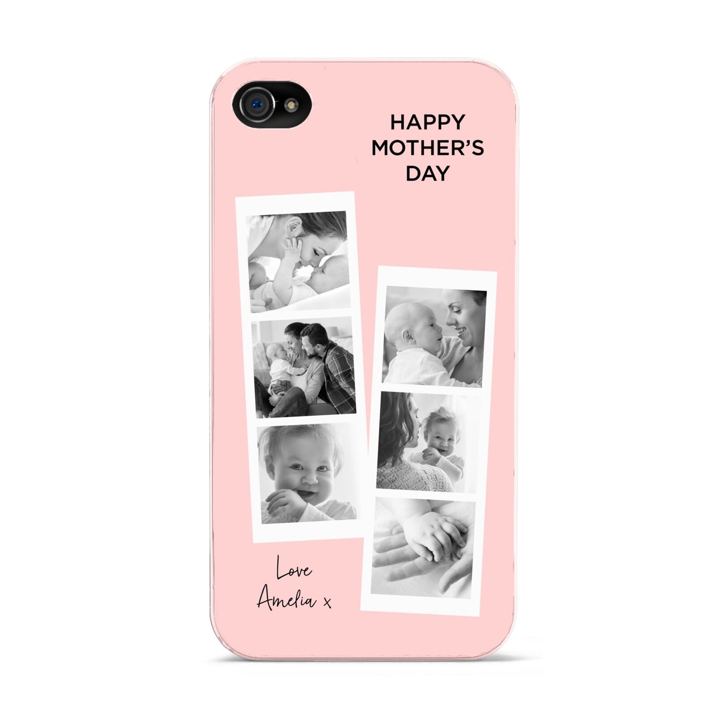 Pink Mothers Day Photo Strips Apple iPhone 4s Case