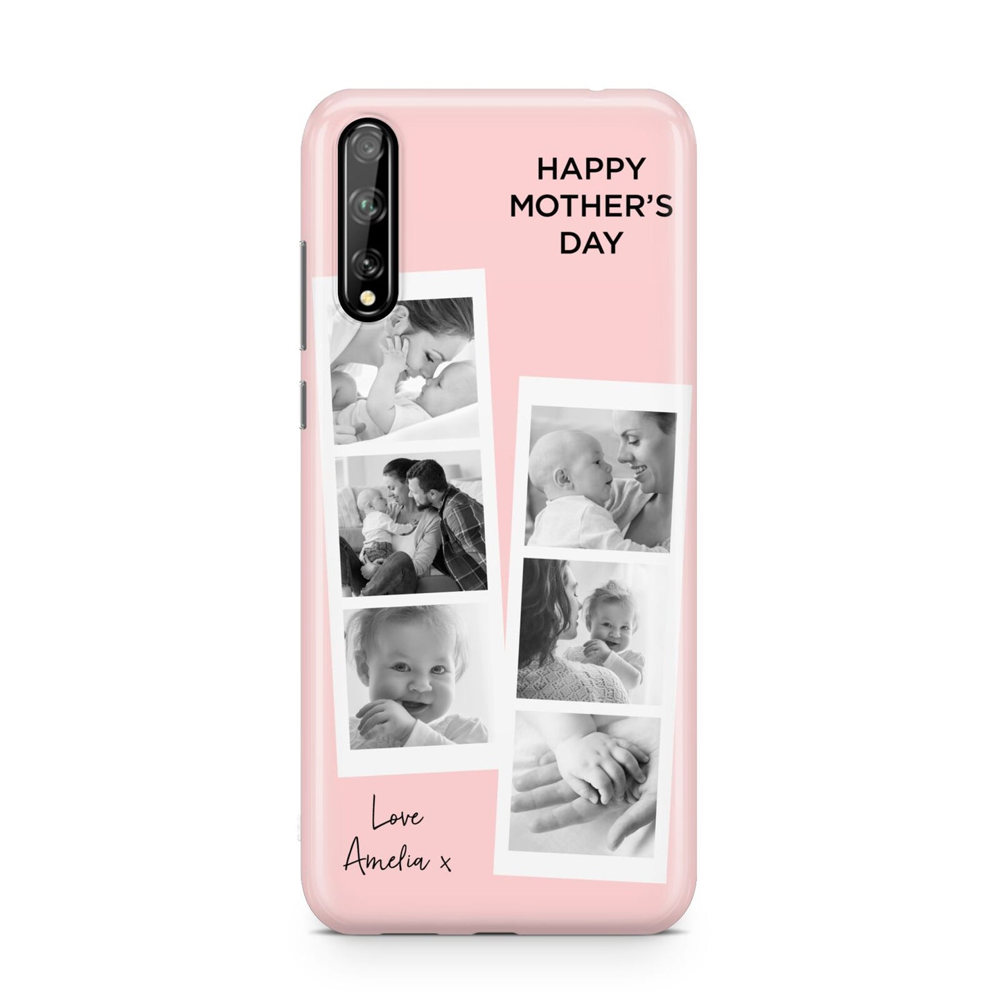 Pink Mothers Day Photo Strips Huawei Enjoy 10s Phone Case