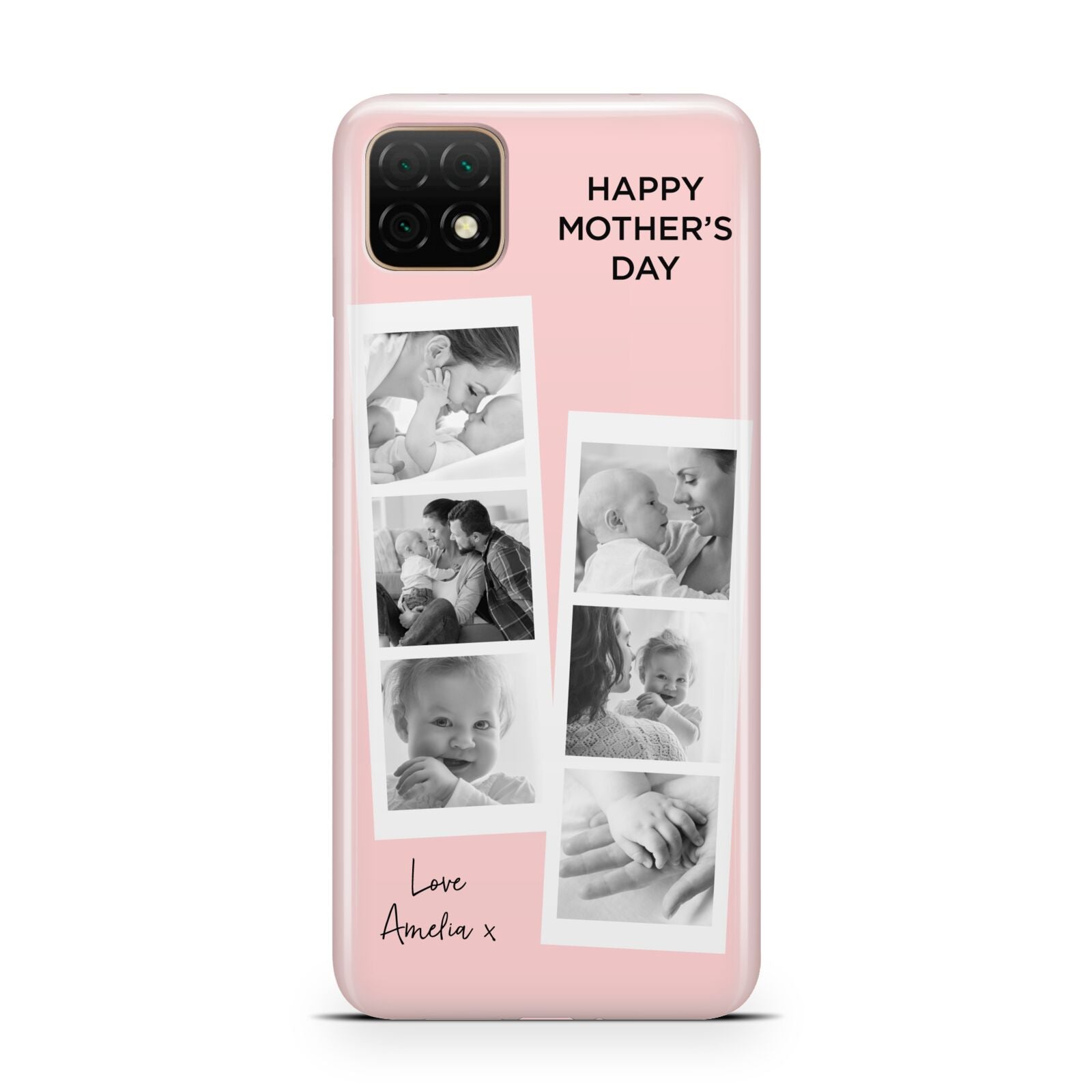 Pink Mothers Day Photo Strips Huawei Enjoy 20 Phone Case