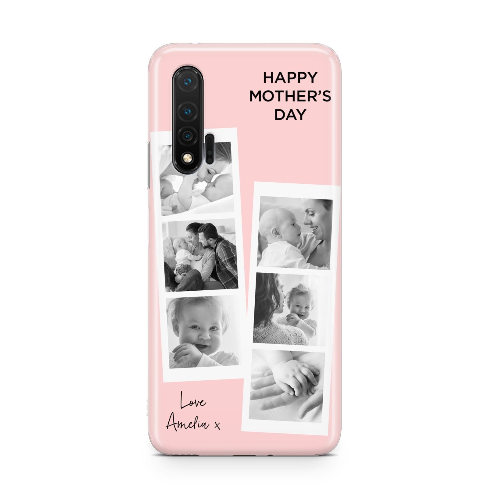 Pink Mothers Day Photo Strips Huawei Nova 6 Phone Case