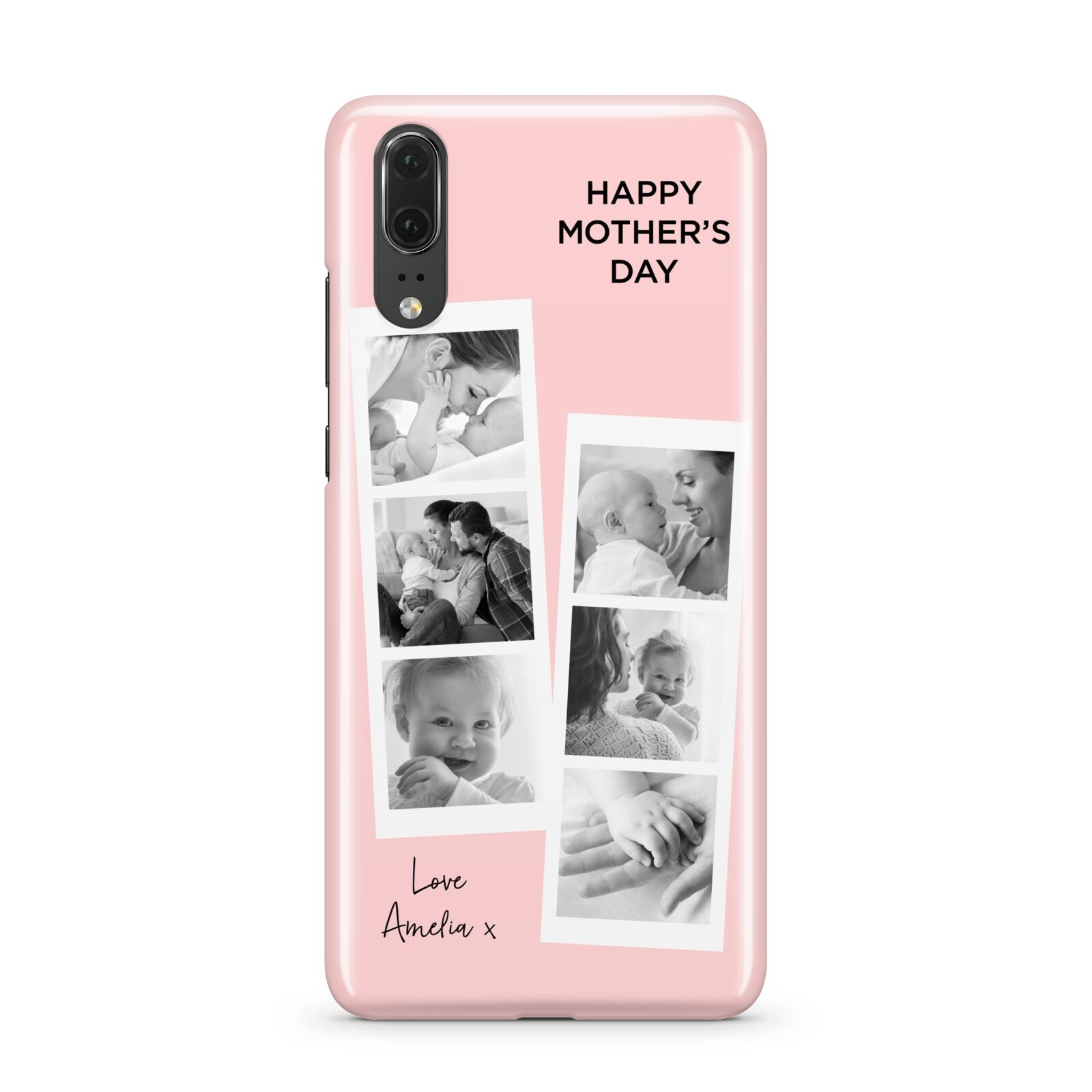 Pink Mothers Day Photo Strips Huawei P20 Phone Case