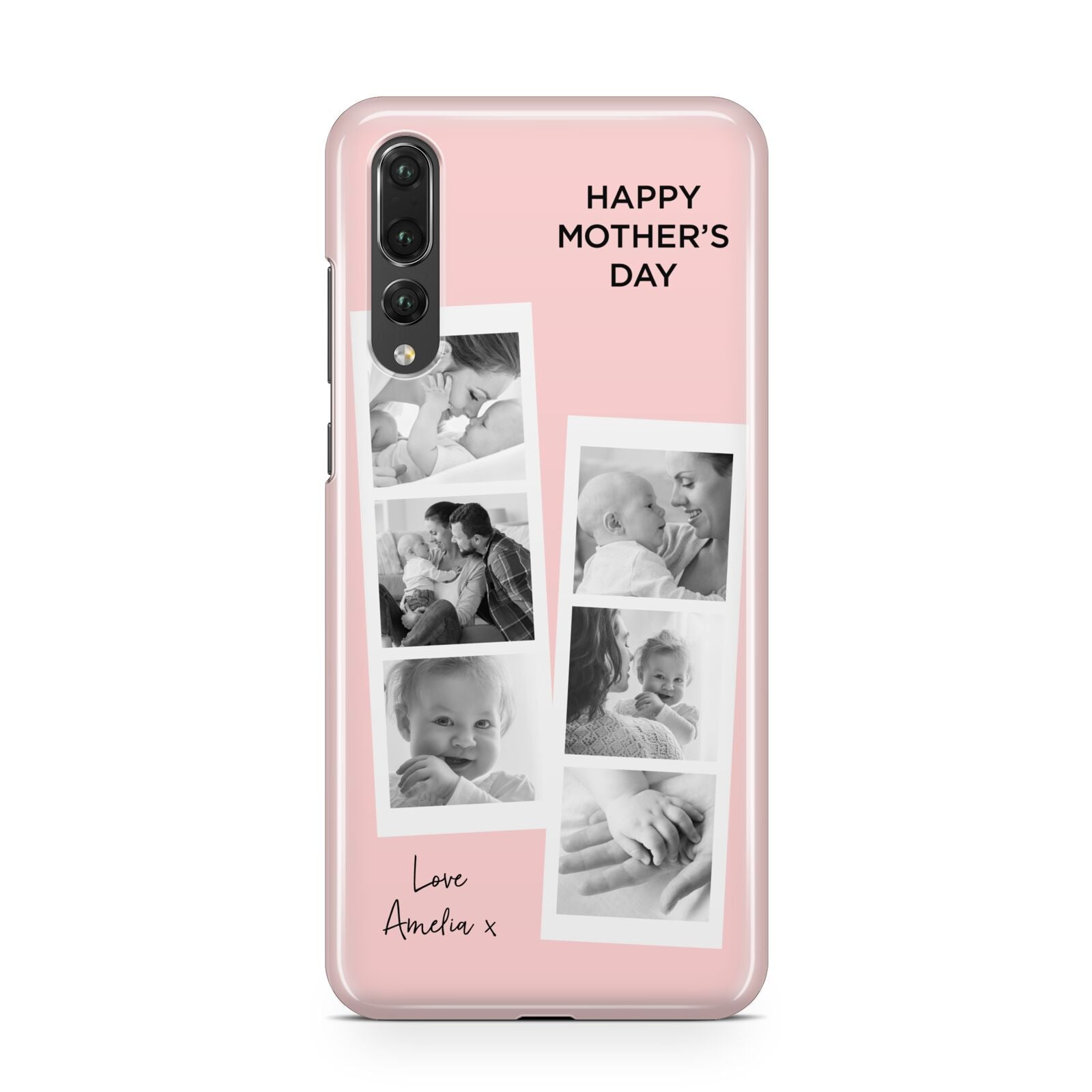 Pink Mothers Day Photo Strips Huawei P20 Pro Phone Case