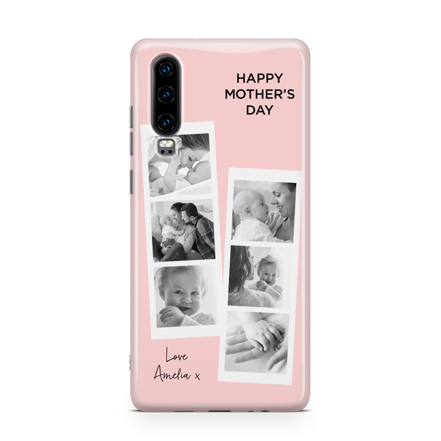 Pink Mothers Day Photo Strips Huawei P30 Phone Case