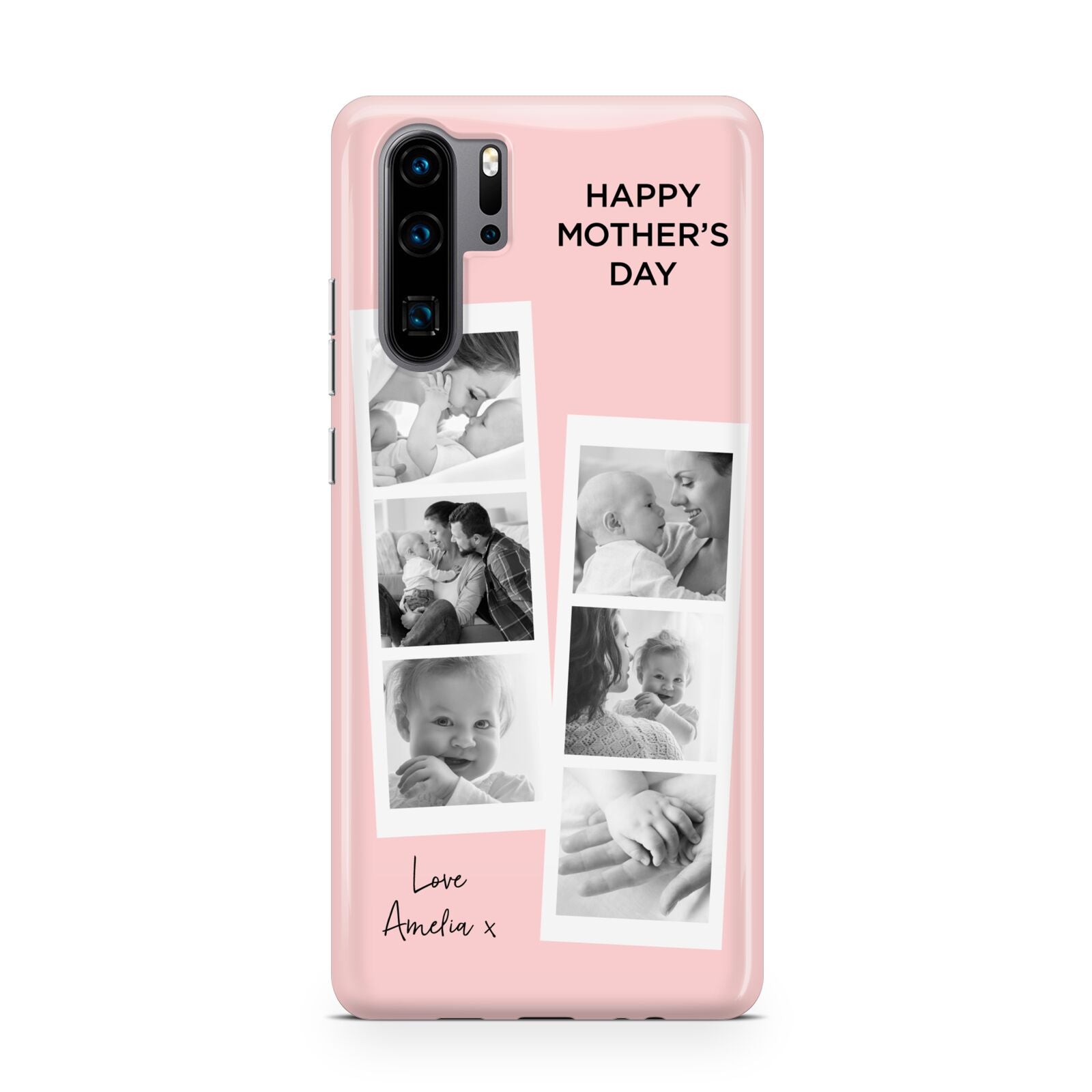 Pink Mothers Day Photo Strips Huawei P30 Pro Phone Case